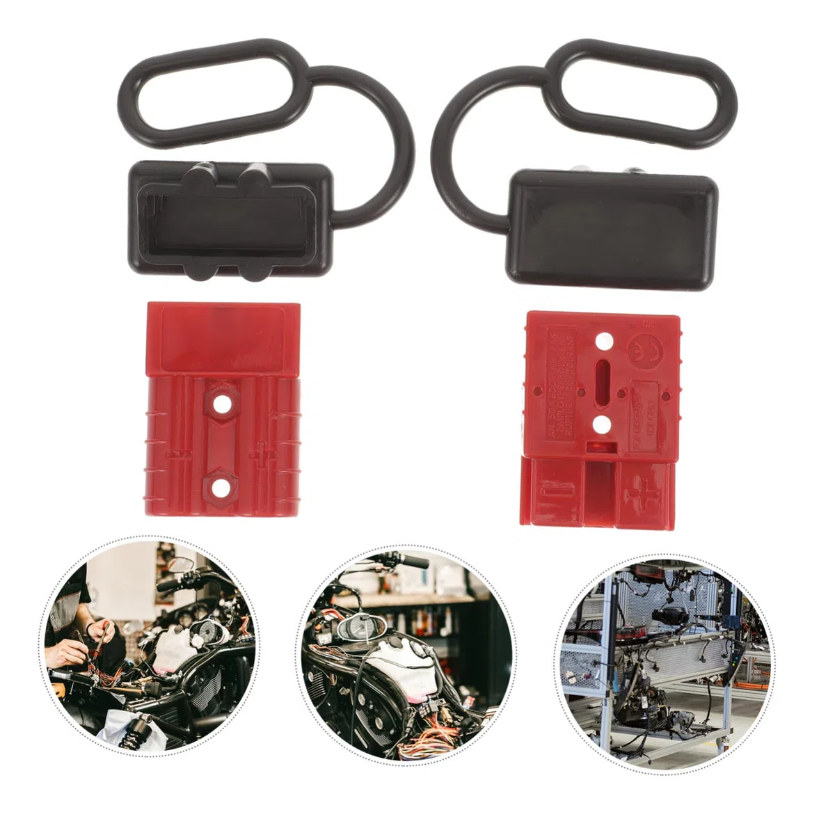 Connettore di Potenza a Due Poli Rosso A0190 per Moduli di Alimentazione e Verricelli, con Rivestimento in Rame e Argento, Protezione Ul94 V-0, Connessione Rapida e Sicura