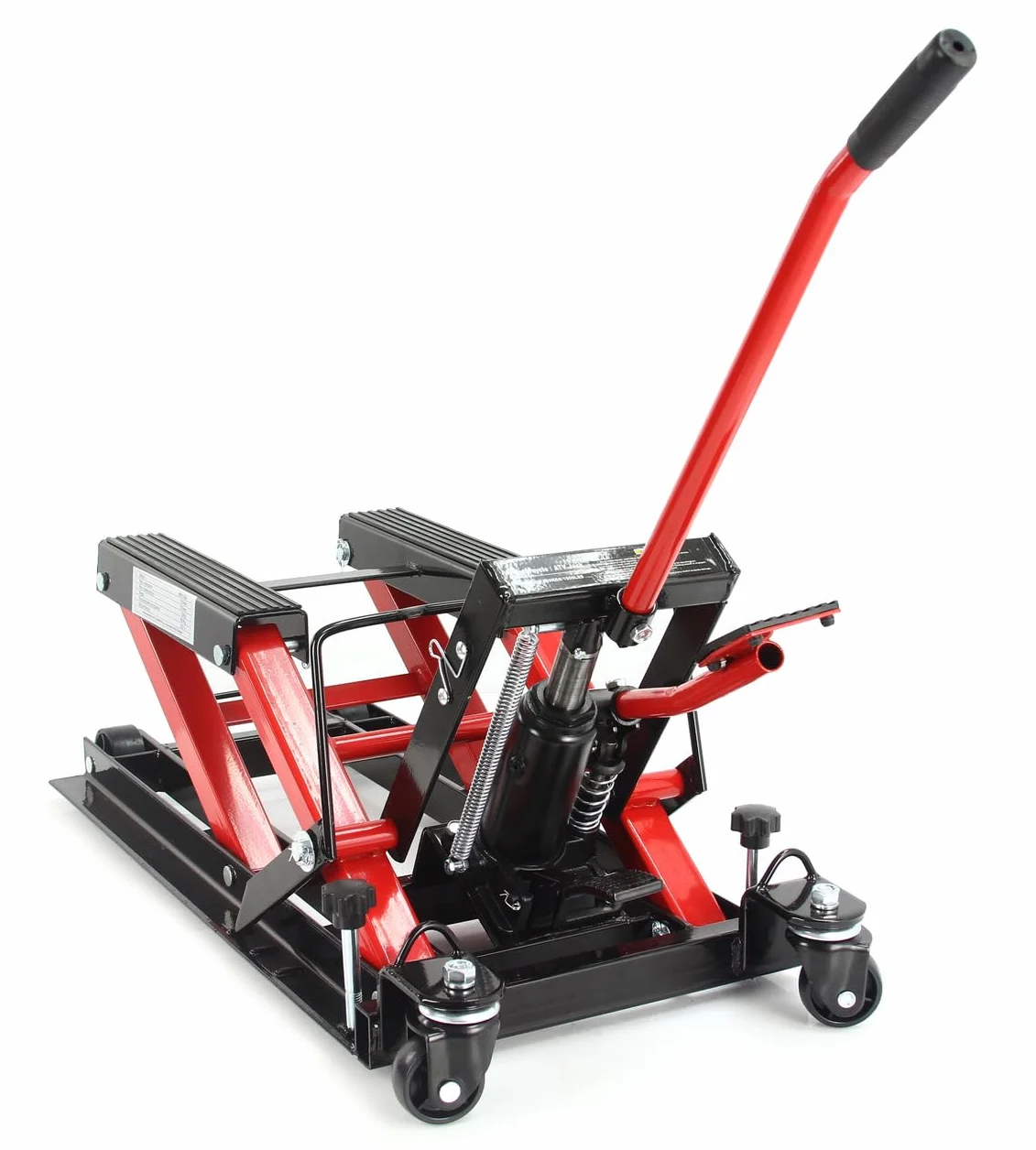 Sollevatore Idraulico 680 kg Ruote Sollevamento 12-38 cm per Moto Quad Veicoli Fuoristrada