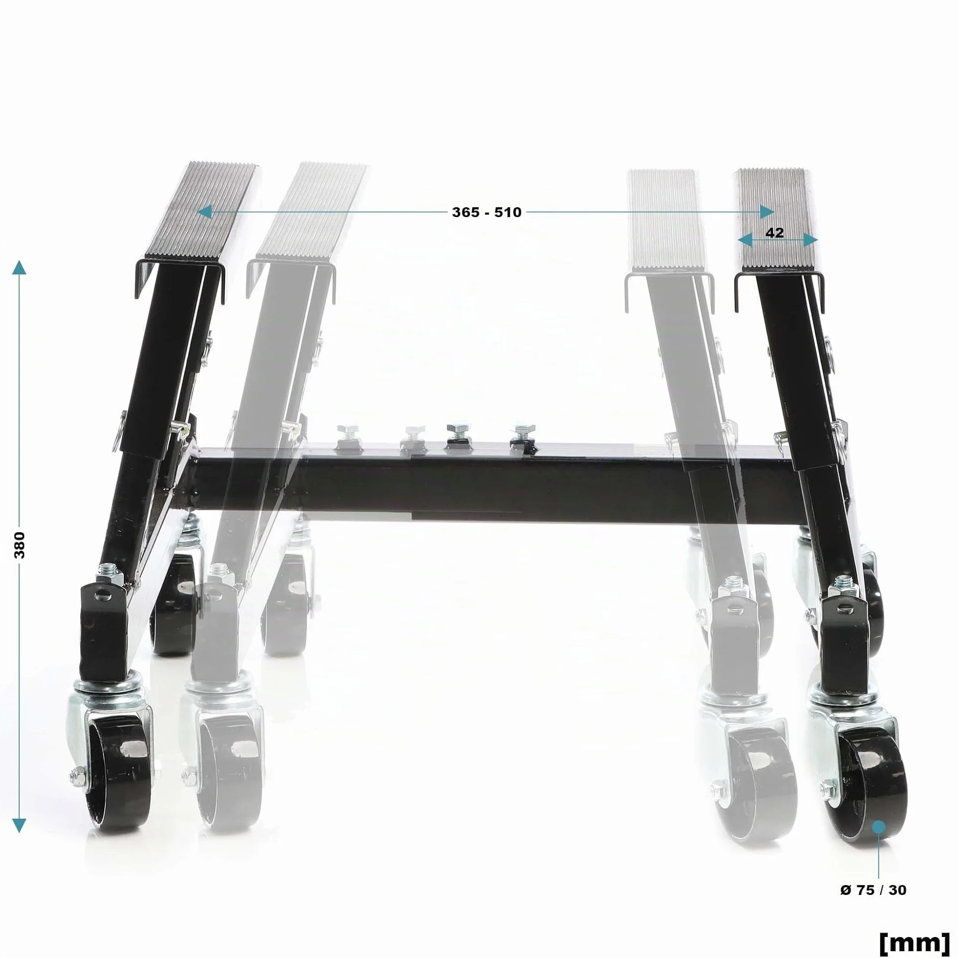 Wiltec Cavalletto alzamoto a rotelle max 680 kg per moto Quad