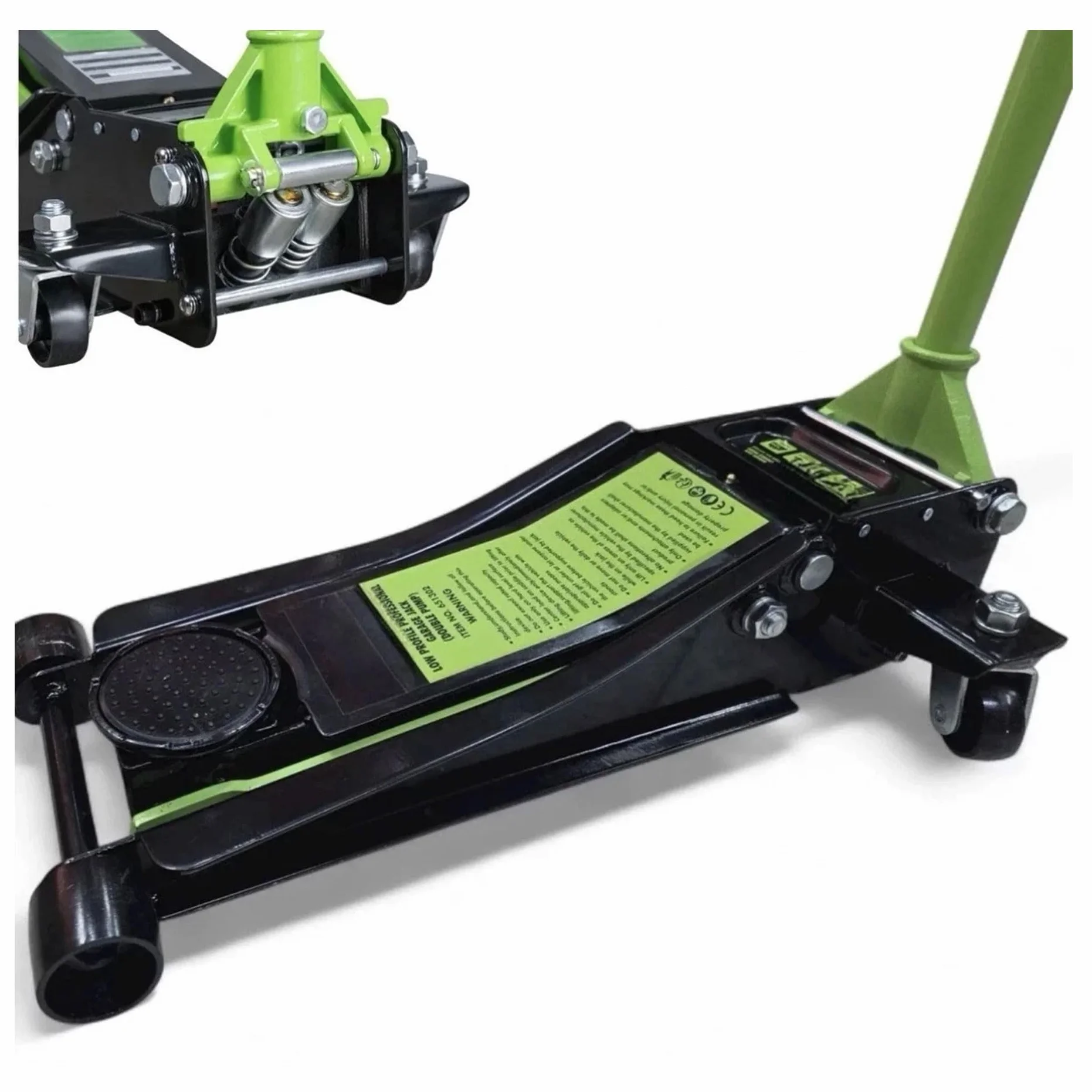 Cric Auto Sollevatore Idraulico Professionale 5T 5000kg Ribassato Doppio Pistone