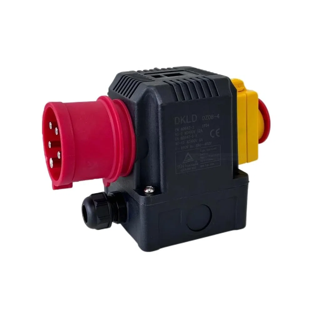 Trade-Shop Combinazione interruttore spina DZ08-4 400V compatibile con Güde 1845-02001, compatibile con KEDU KOA2-YD/con sportello di emergenza