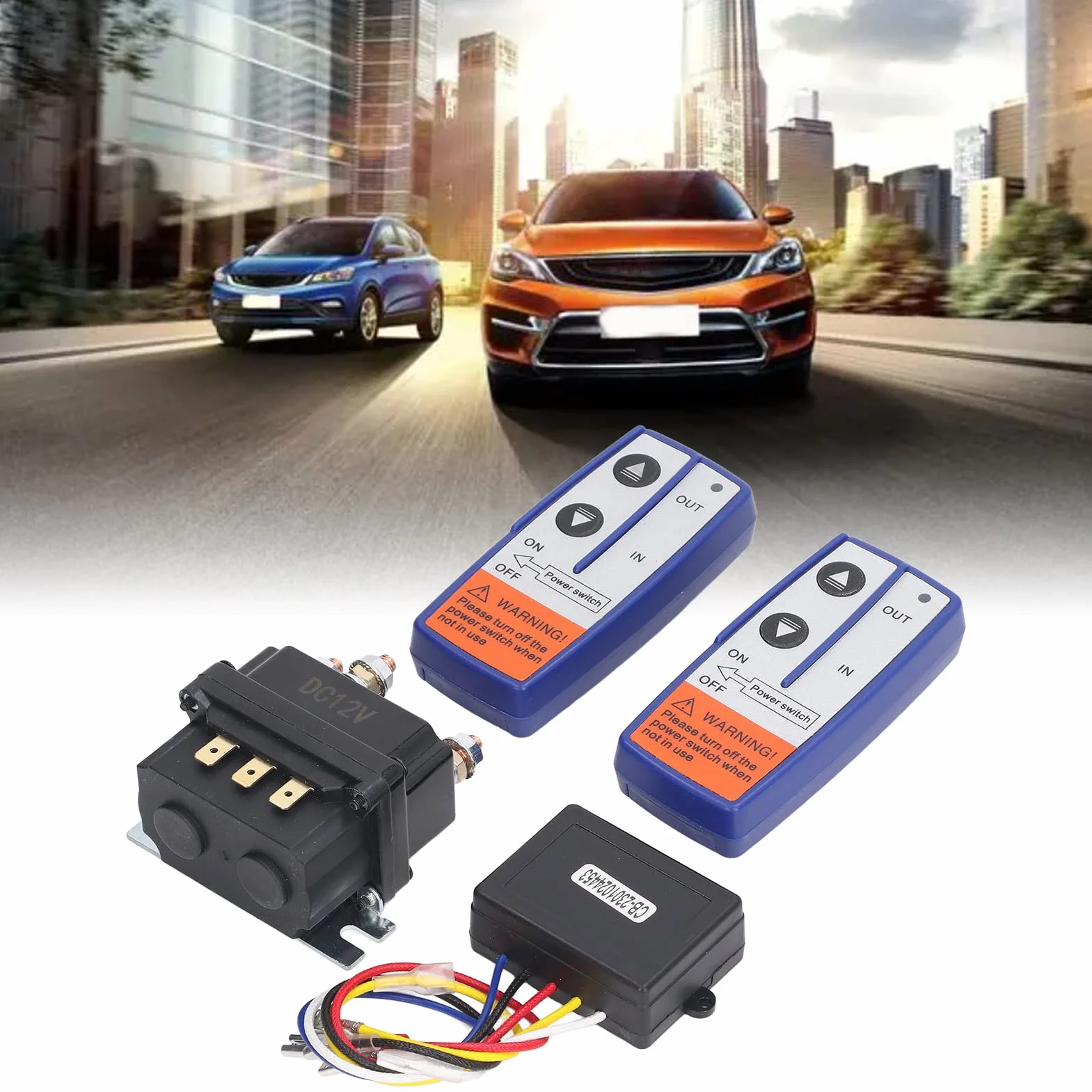 Kit relè Verricello 12V 250A con Telecomando, Bobina in Ottone, Impermeabile, Lunga Durata per ATV, Motoslitta, Trattore Giardino