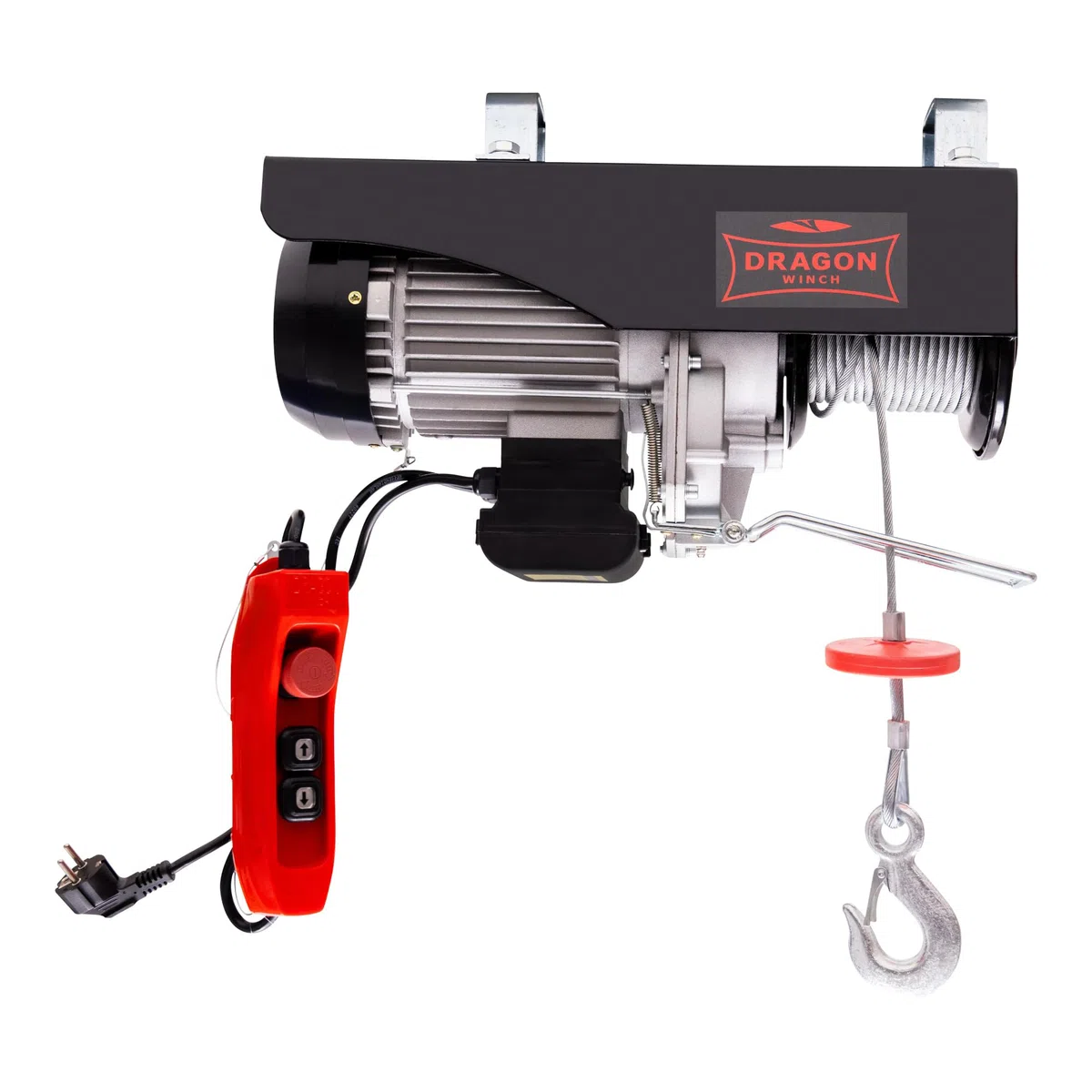 Dragon Winch Verricello elettrico 250kg 230V Argano motorizzato 540W con telecomando a cavo | Paranco Elettrico a fune con capacità di carico 125kg–250kg Altezza di sollevamento 12m