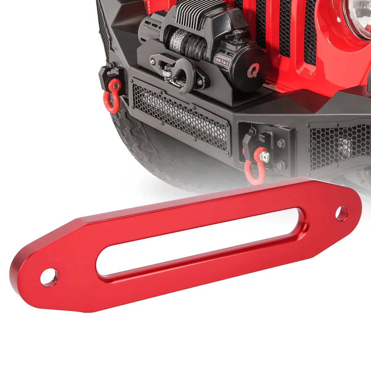 Verricello Passacavo,Passacavo per Verricello Blocco Fune per Porta,Verricello per Fuoristrada,10in Universale Fune di Traino Accessori Automobilistici