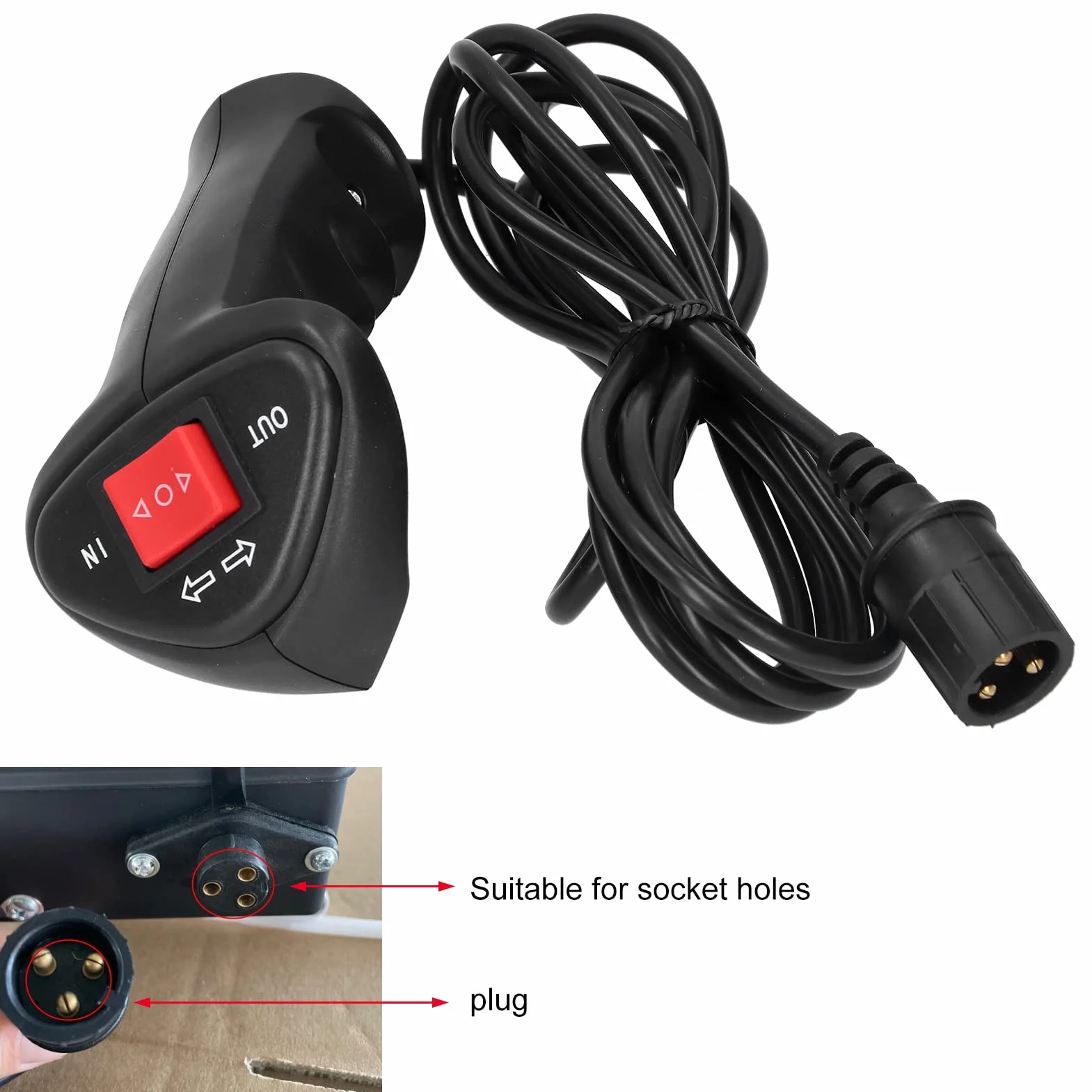 Controller per verricello,KIMISS winch remote control systems in plastica telecomando elettrico accessorio universale per veicoli fuoristrada