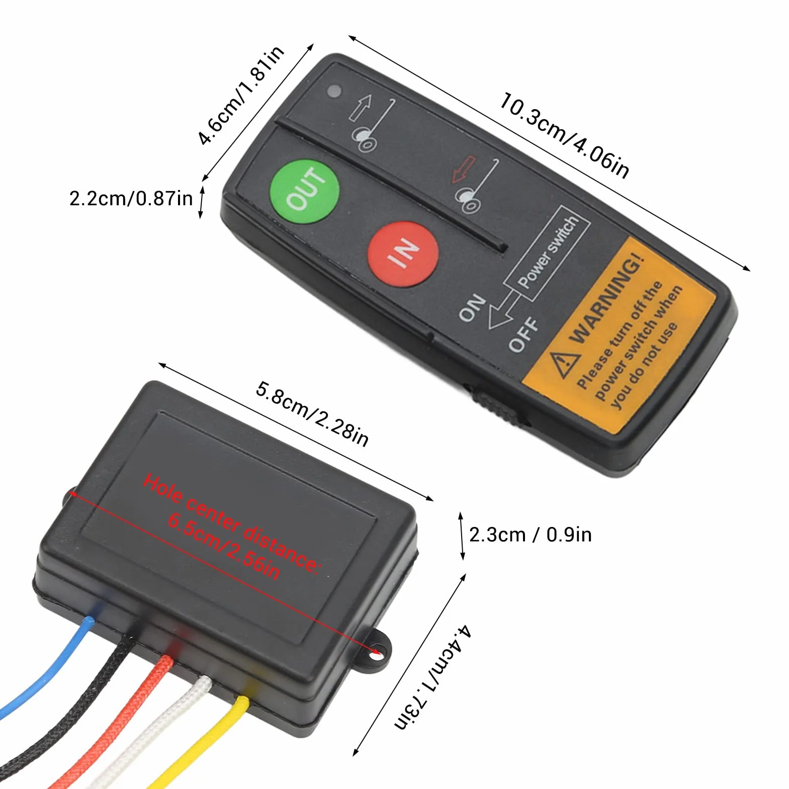 KIMISS 2pcs Kit Telecomando Verricello Wireless 12V Interruttore di Recupero Universale per Camion ATV SUV 75ft Gamma 12V 24V Alta sensibilità