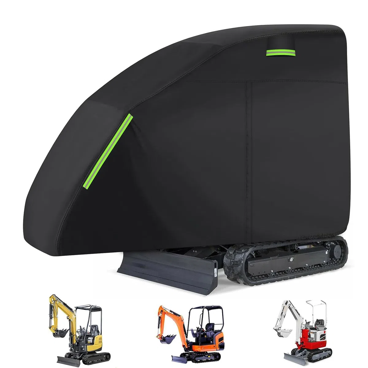 210d Oxford Fabric Mini Excavator Cover, Copertura a Prova di Neve per la Neve con Cerniera per 1760-3530 Libbre Excavator