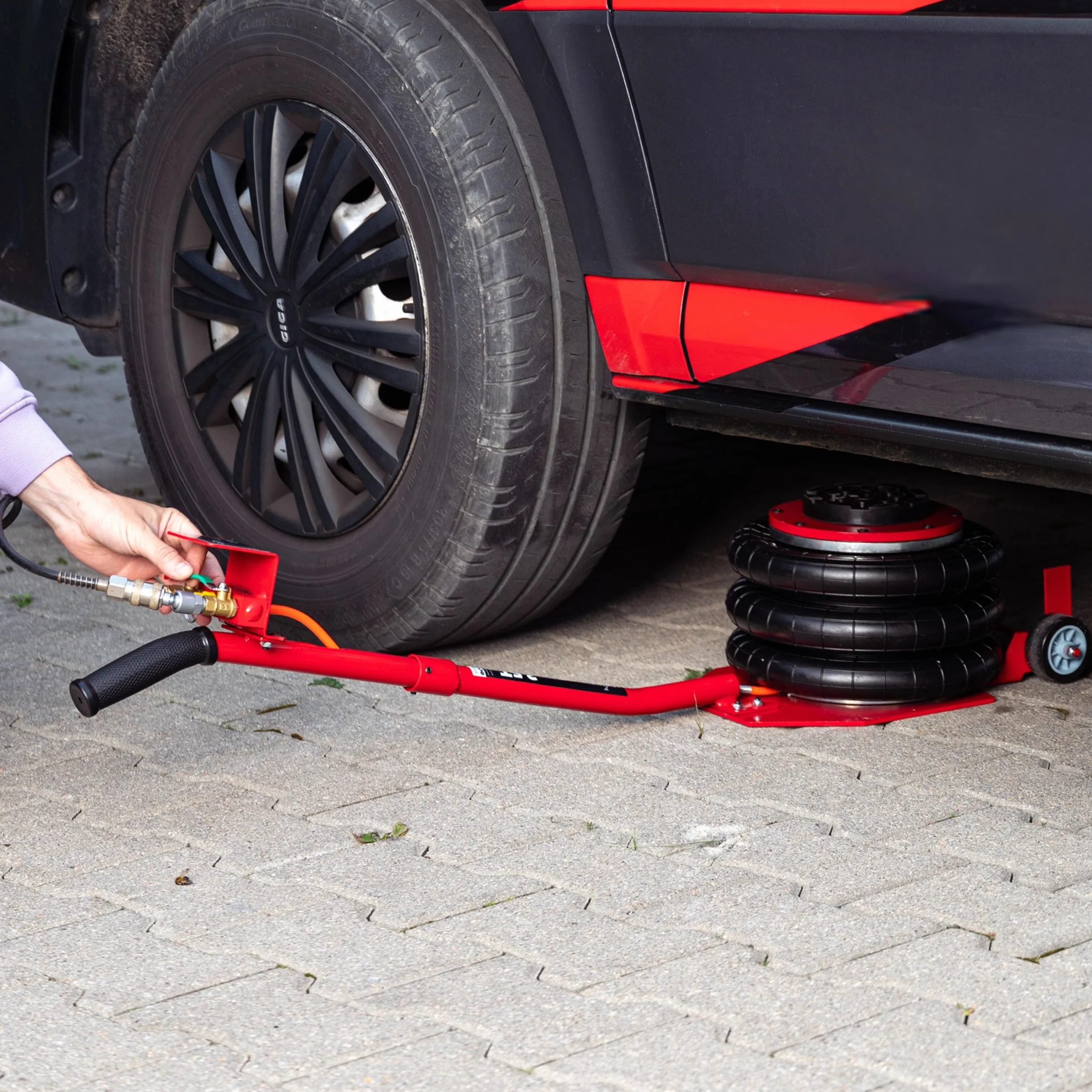LEHMANN Cric Pneumatico 3,5T Altezza Regolabile 150-400 mm per Auto SUV Furgoni fino a 3500 kg