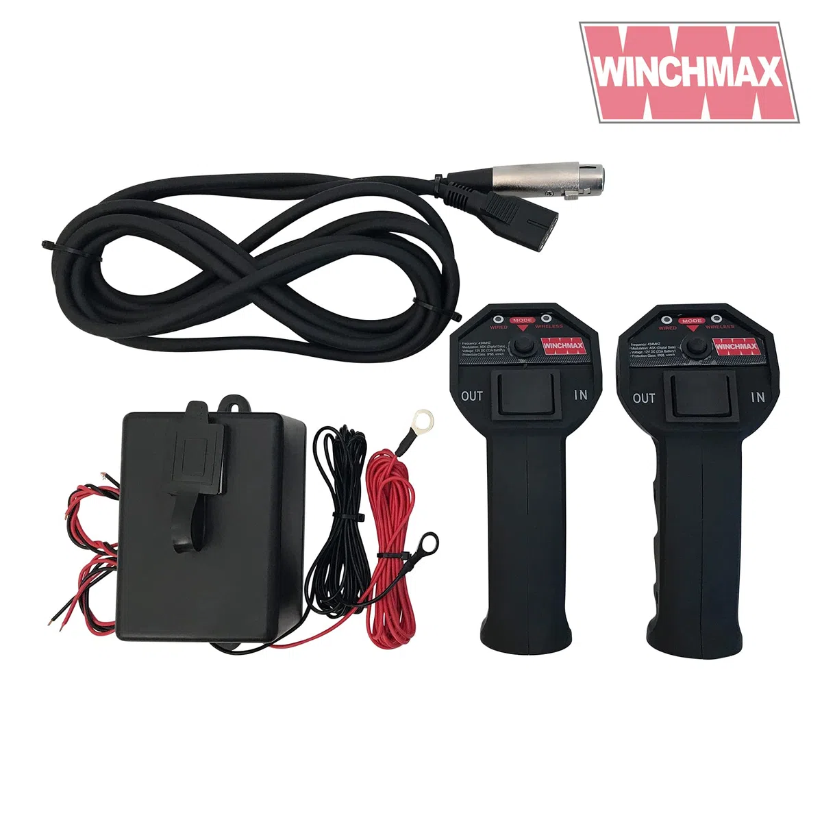 WINCHMAX. Kit di installazione per verricello idraulico. Valvola, tubi flessibili, apparato di controllo. Telecomando wireless 12 V.