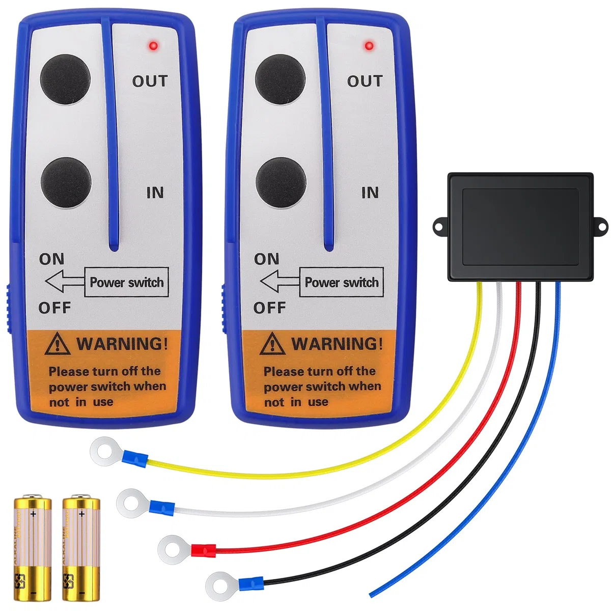 AMTOVL Kit Telecomando Wireless per Verricello 12V Portata Fino a 30 Metri Controller Wireless per Verricello con Spia per Auto Fuoristrada ATV SUV