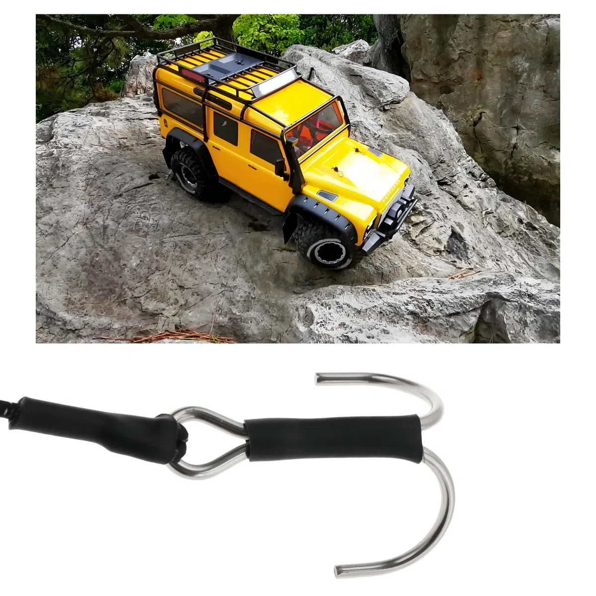 2 Pezzi Cinghia Verricello Cinetico RC Crawler Compatibile Con LCG 1/8 1/10 Telaio Compatibile Con Axial SCX10 I II