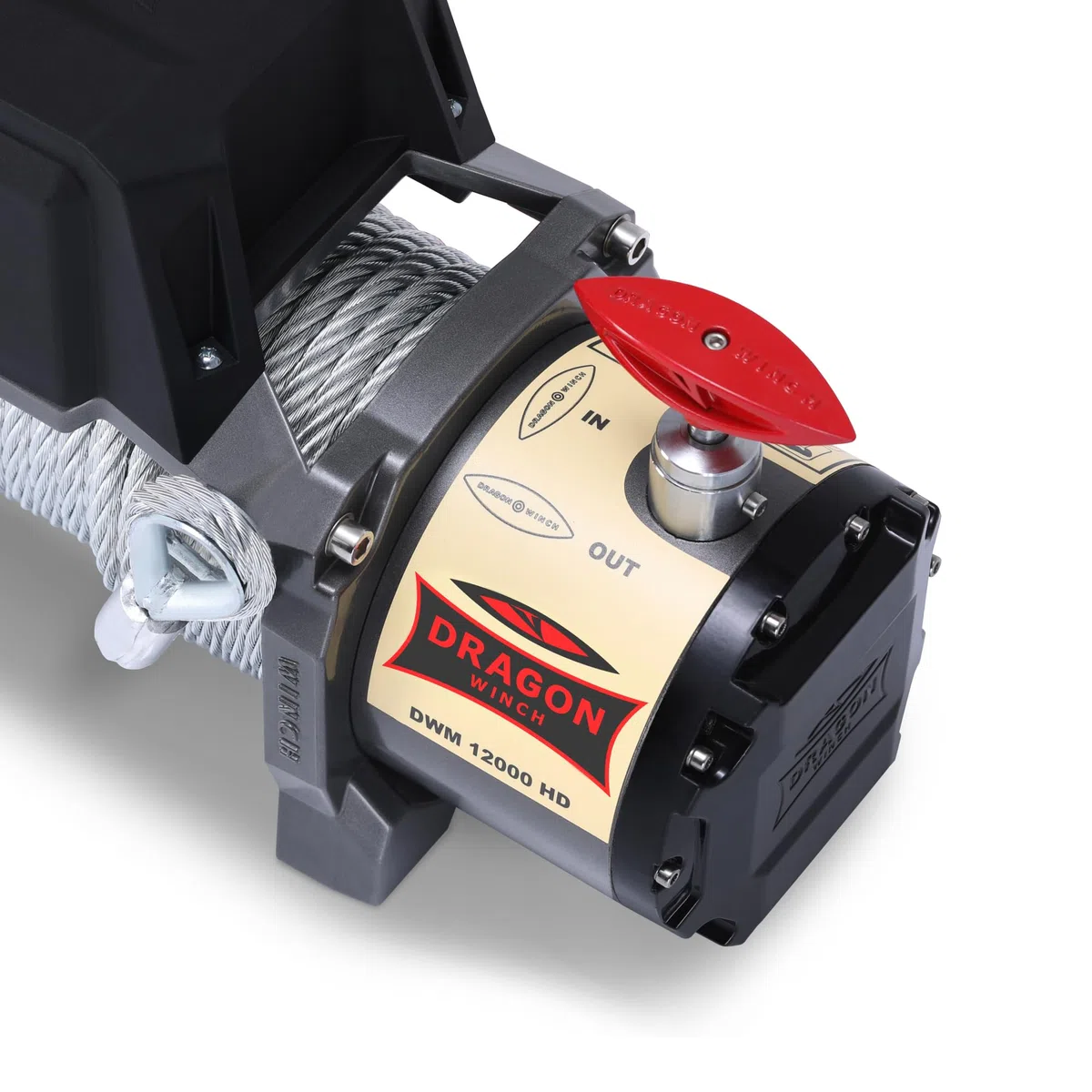 DRAGON WINCH - Verricello Elettrico 24V Maverick 12000 lbs / 5443 kg Cavo in Acciaio 20m Verricello per Auto e Carro Attrezzi incluso telecomando senza fili + argano accessori | Impermeabile IP67