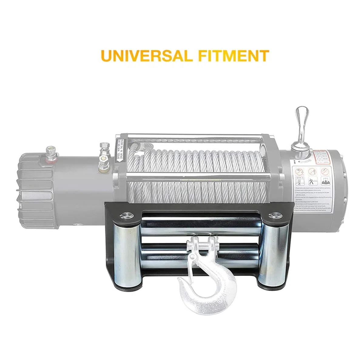 KIMISS Passacavo per Verricello, Passacavo per Verricello Affiancato per Auto, 152 Mm/6 Pollici, in Ferro Zincato, di Ricambio per Manutenzione, Universale