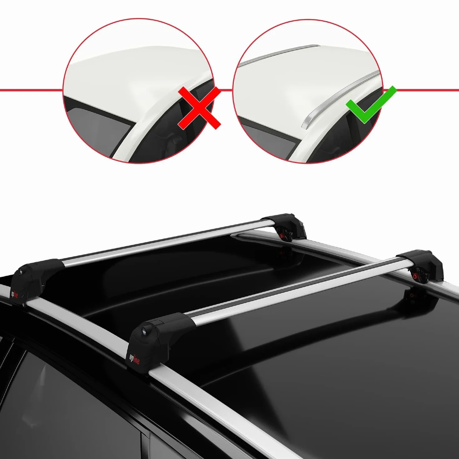 Compatibile con MG HS (AS33) 2025-2026 Modello ACE-2 Barre Tetto Portapacchi Auto Barre Portatutto Grigio Alluminio 2 Barre