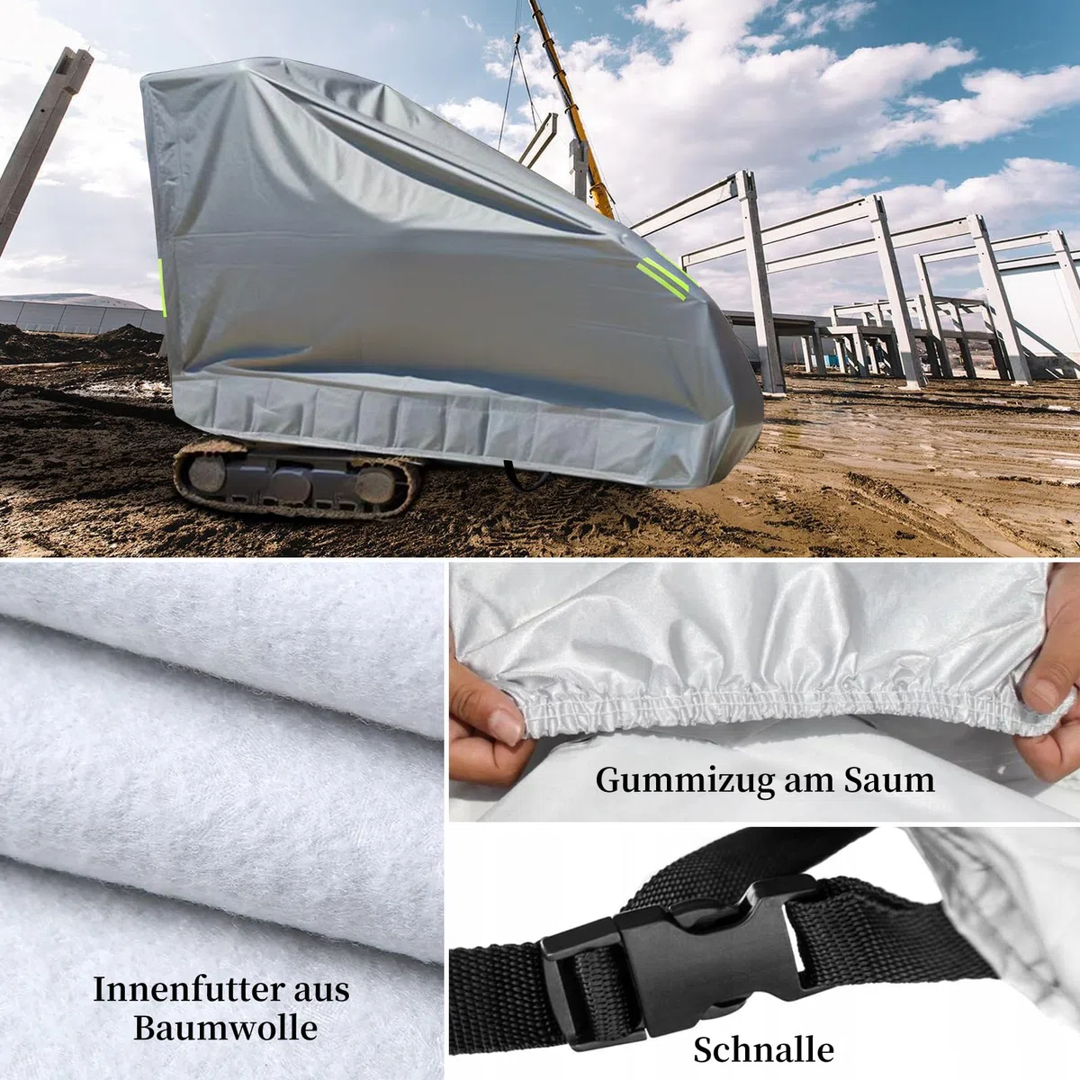 Copertura completa impermeabile e protettiva per mini escavatore, antigraffio, resistente ai raggi UV, 800-1600 kg