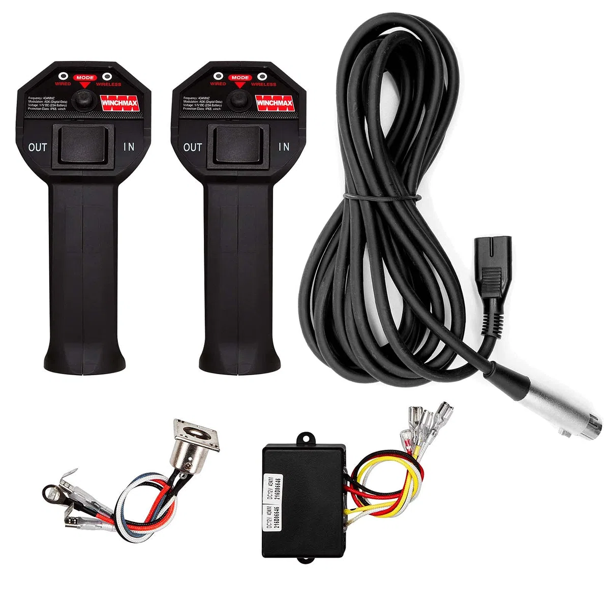 WINCHMAX. . Telecomando per verricello Senza Fili. 2 Portatili, Lungo Raggio. 12V