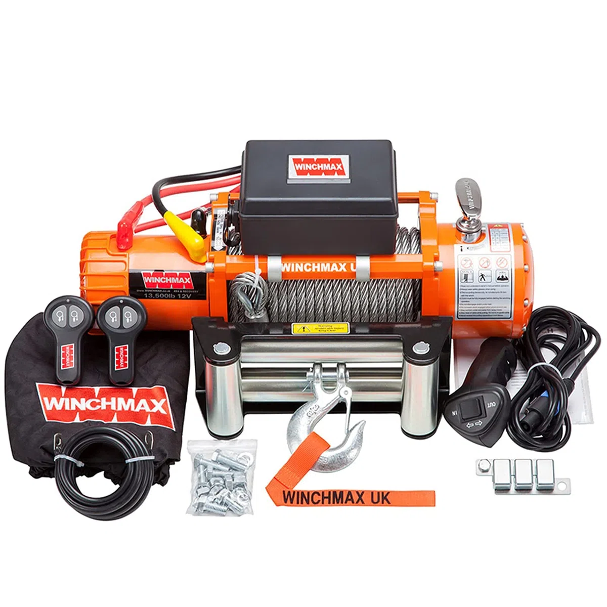 Argano elettrico 12 V,4x4, 6.123,5 kg, Winchmax, recupero Off Road – senza fili