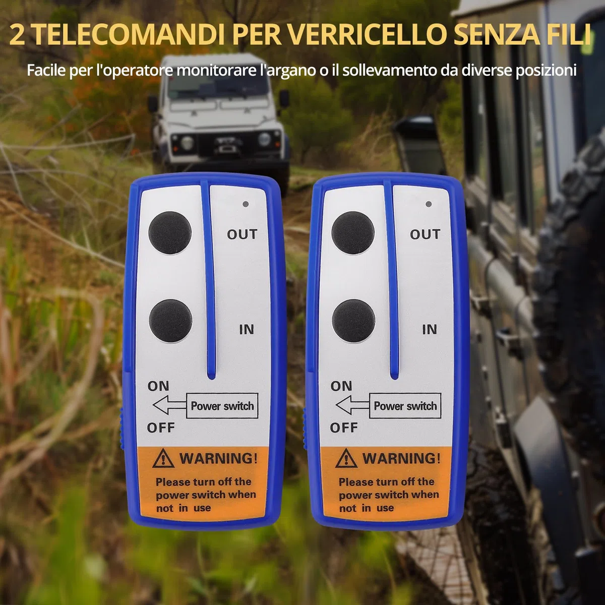 AMTOVL Kit Telecomando Wireless per Verricello 12V Portata Fino a 30 Metri Controller Wireless per Verricello con Spia per Auto Fuoristrada ATV SUV