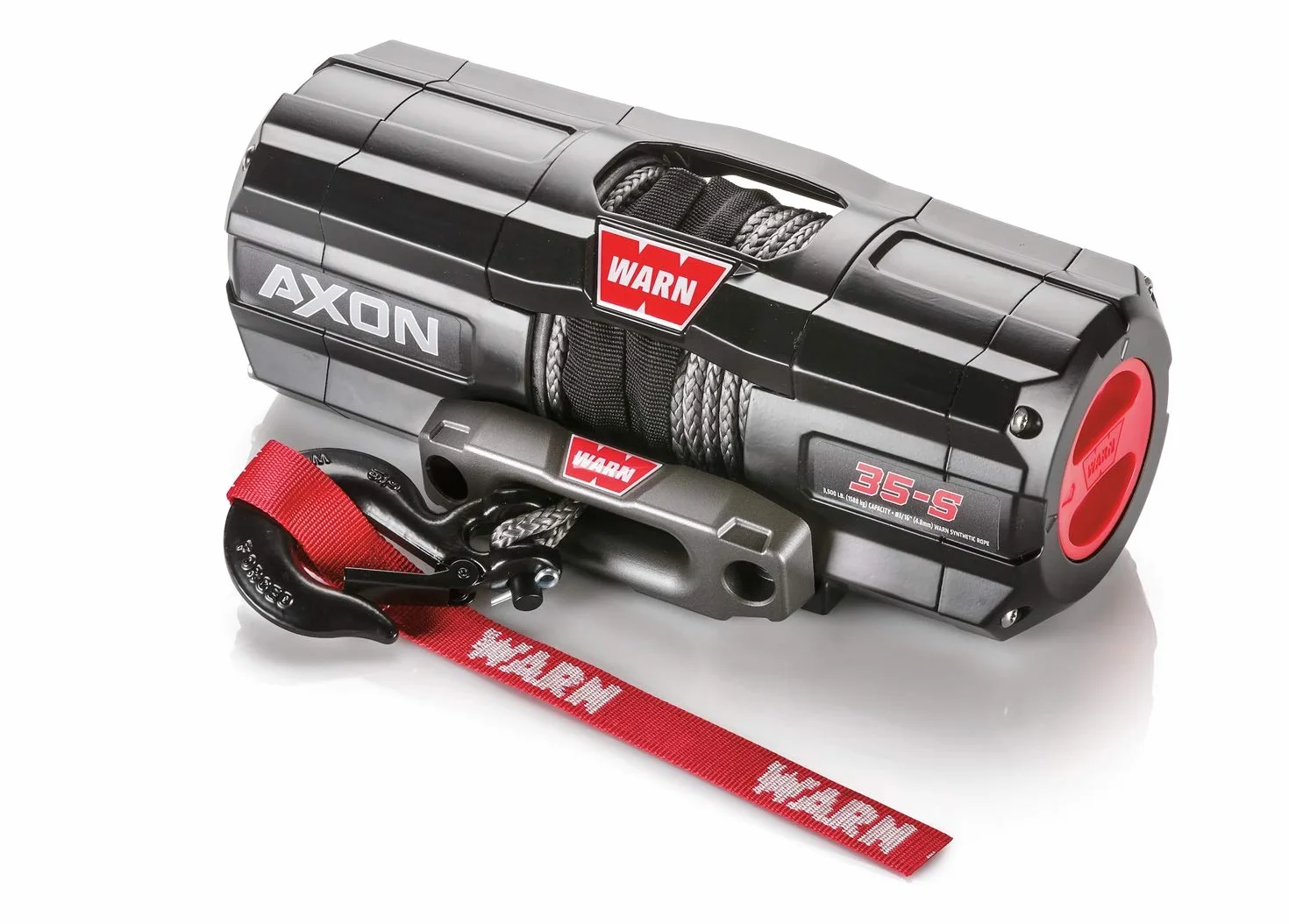 WARN, 101130 AXON 35-S Powersports argano con Cavo Sintetico Spydura: Diametro 0,5 cm x 15,24 m di Lunghezza, capacità di trazione 1,75 tonnellate