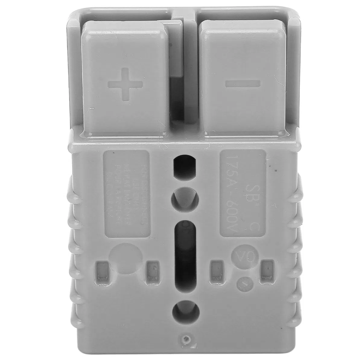 Connettore batteria SB175A con terminale, connettore rapido per cavo batteria, connettore 175 A 600 V, resistente per carrelli elevatori e barche, materiale (grigio)