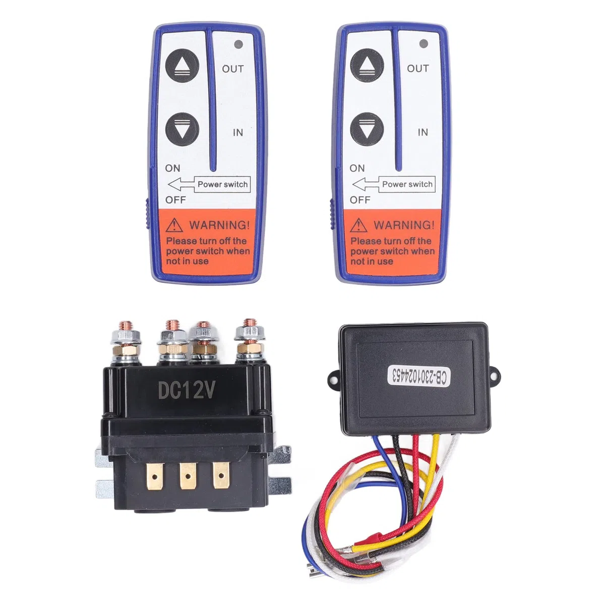 Kit relè Verricello 12V 250A con Telecomando, Bobina in Ottone, Impermeabile, Lunga Durata per ATV, Motoslitta, Trattore Giardino