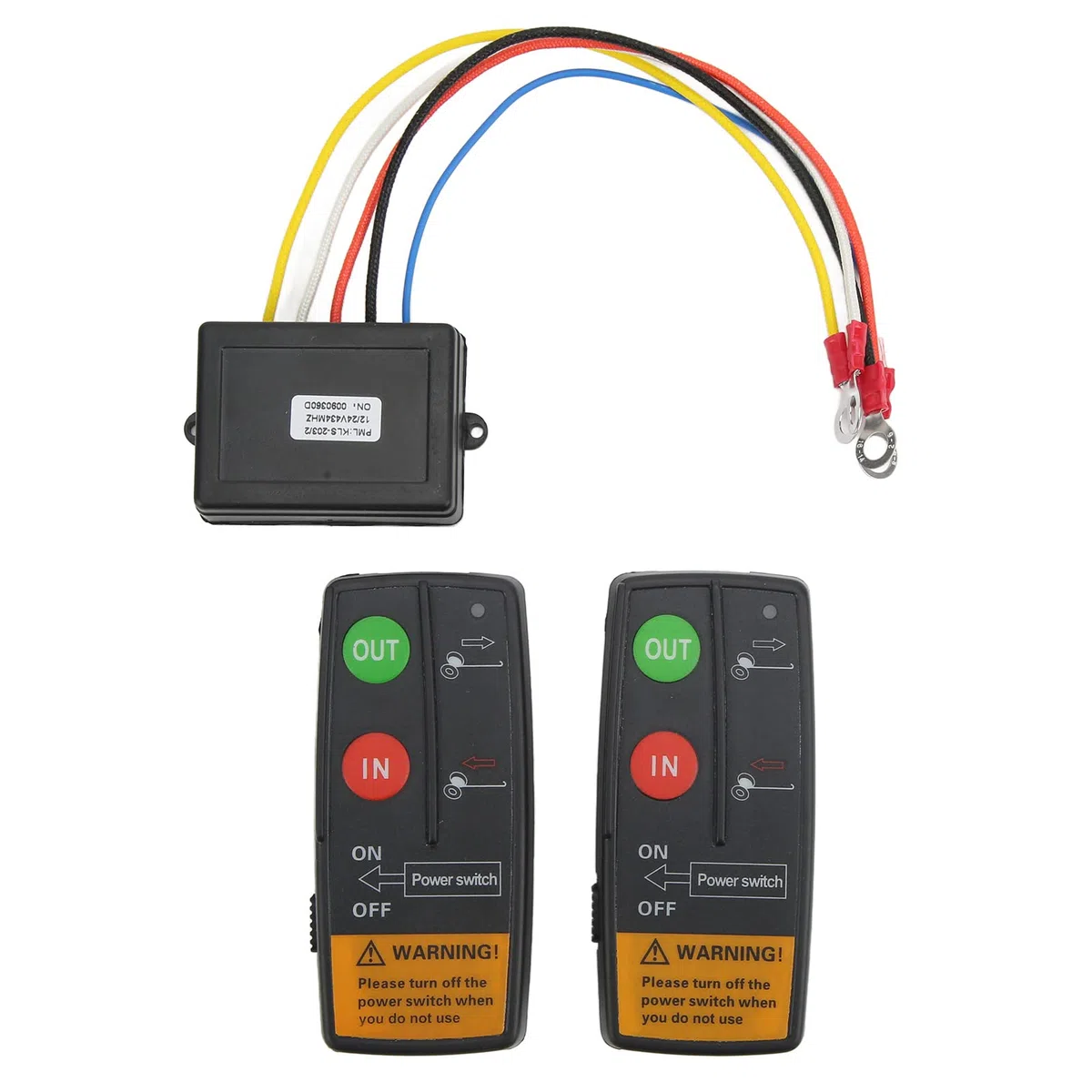Kit Telecomando per Verricello, Controller Wireless per Verricello con Portata di 75 Piedi, Remoto per Verricello per ATV, Auto, Camion, compatibilità 12V 24V,