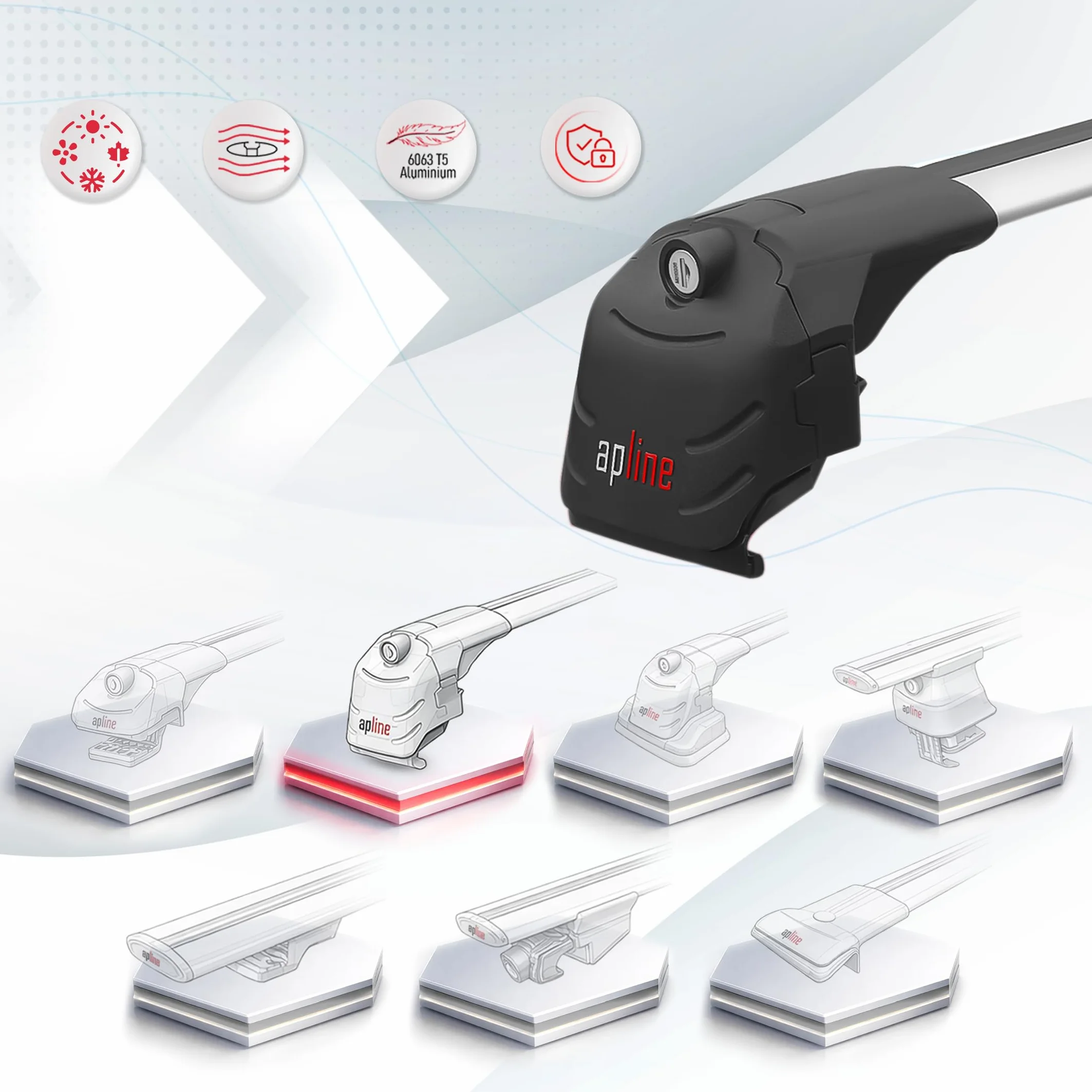 Compatibile con MG HS (AS33) 2025-2026 Modello ACE-2 Barre Tetto Portapacchi Auto Barre Portatutto Grigio Alluminio 2 Barre