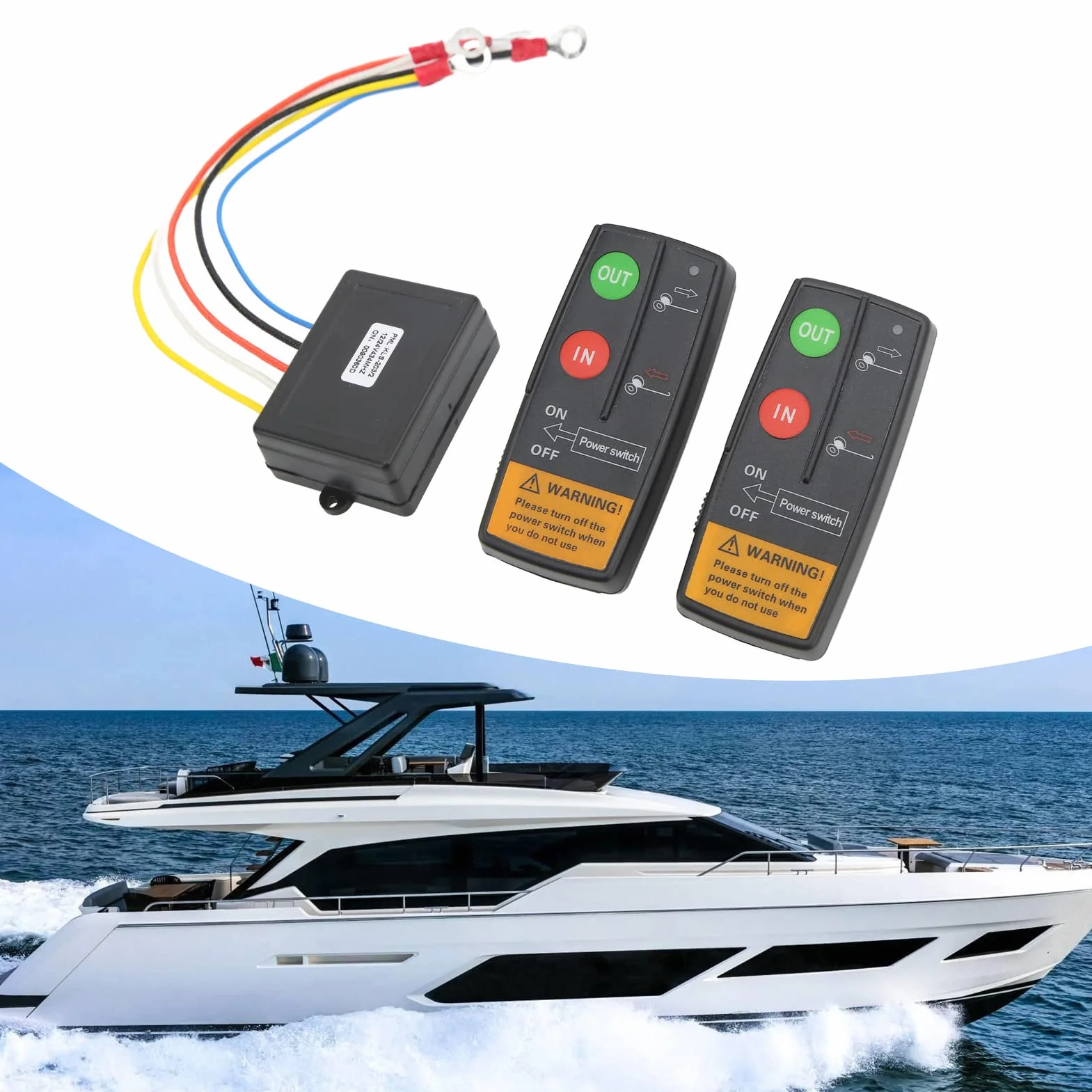 Verricello Wireless Kit Telecomando 75ft Range 12V 24V Ad Alta Sensibilità Universale per Auto ATV Camion ATV Verricello