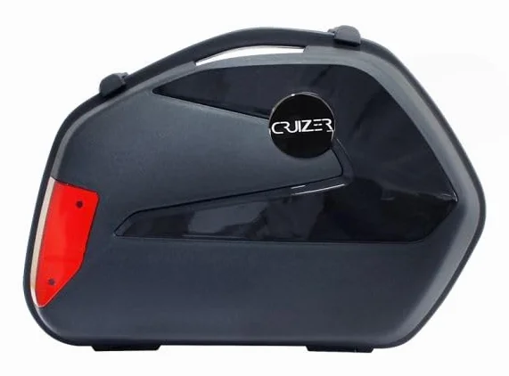 CRUIZER Zestaw sztywnych bocznych walizek motocyklowych z uchwytem montażowym