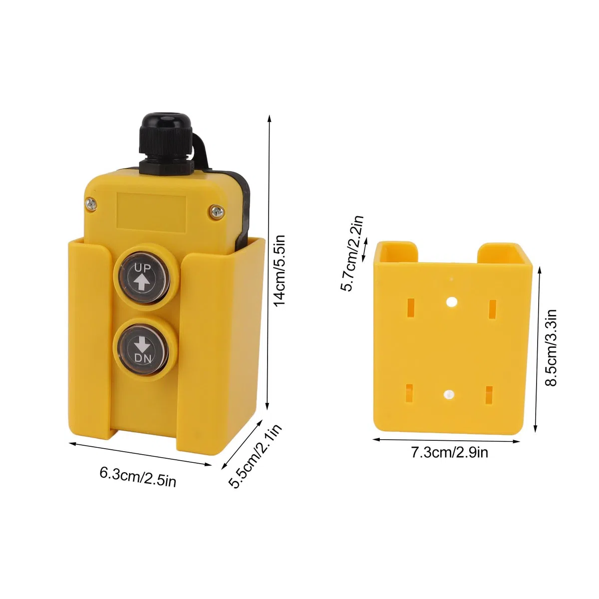 Telecomando per Rimorchio Ribaltabile, Interruttore di Comando su e giù 12V DC 4 Fili 3 Fili per Piattaforma di Sollevamento Gru, Pulsante di Controllo Remoto Magnetico