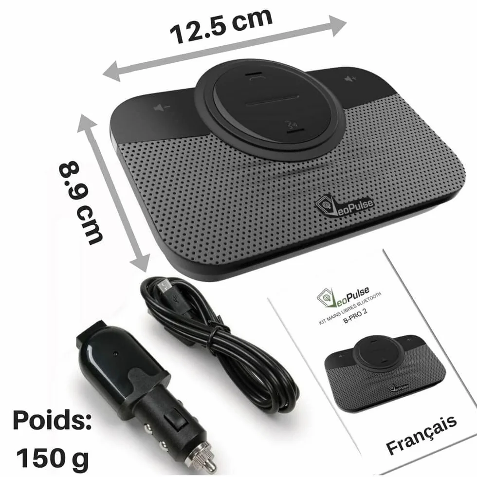 B-PRO 2 Kit Vivavoce per Auto Bluetooth con Accensione e Connessione Automatica per telefonare in Sicurezza e legalità al Volante