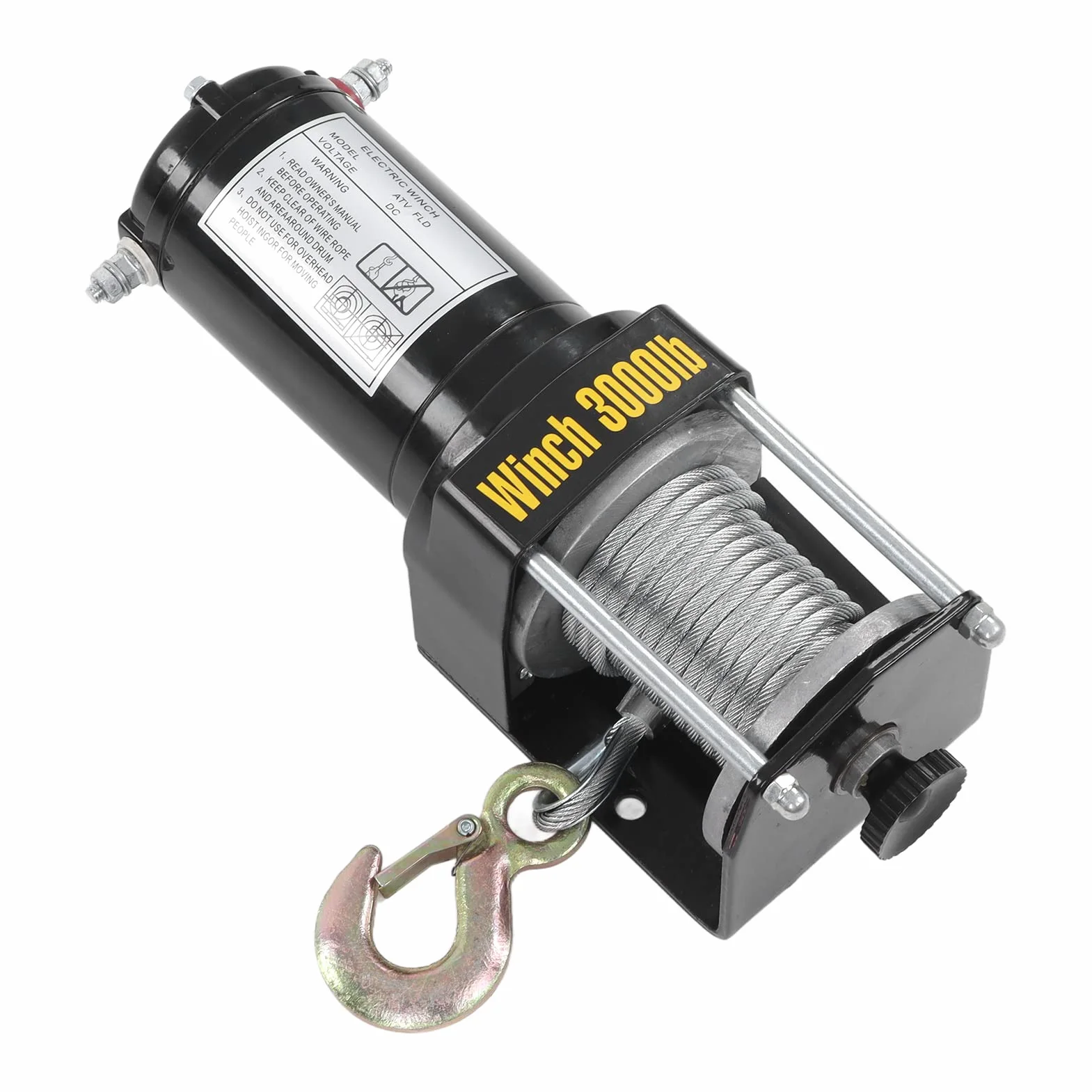 Verricello elettrico 24V, Kit verricello elettrico a bassa generazione di calore Resistente all'usura Maggiore resistenza alla trazione Non ruggine per ATV Sollevamento e sollevamento