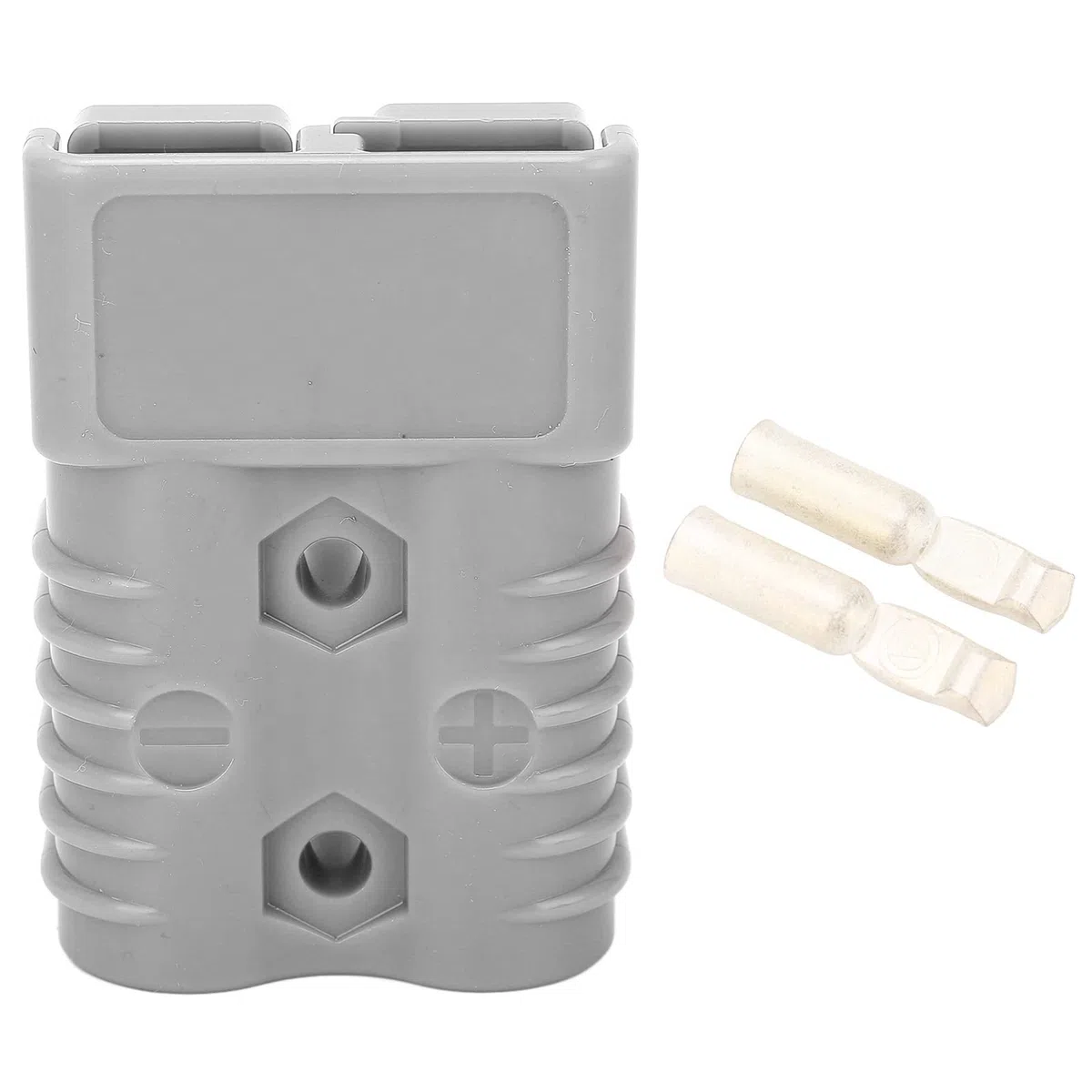 Connettore batteria SB175A con terminale, connettore rapido per cavo batteria, connettore 175 A 600 V, resistente per carrelli elevatori e barche, materiale (grigio)