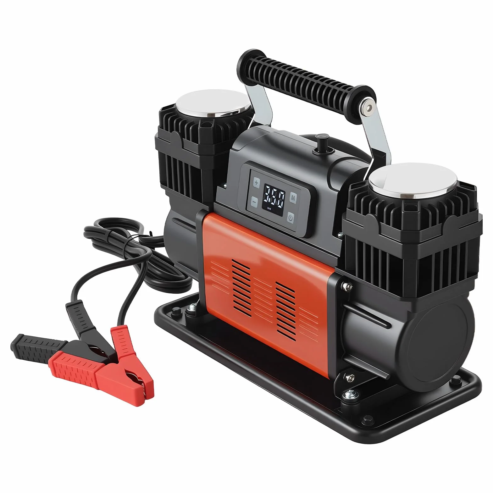 VEVOR Gonfiatore per Pneumatici Portatile con Arresto Automatico, Compressore d'Aria per Auto, Pompa dell'Aria Fuoristrada da 12 V con Display Digitale LCD e Adattatori per Camion, SUV, Camper
