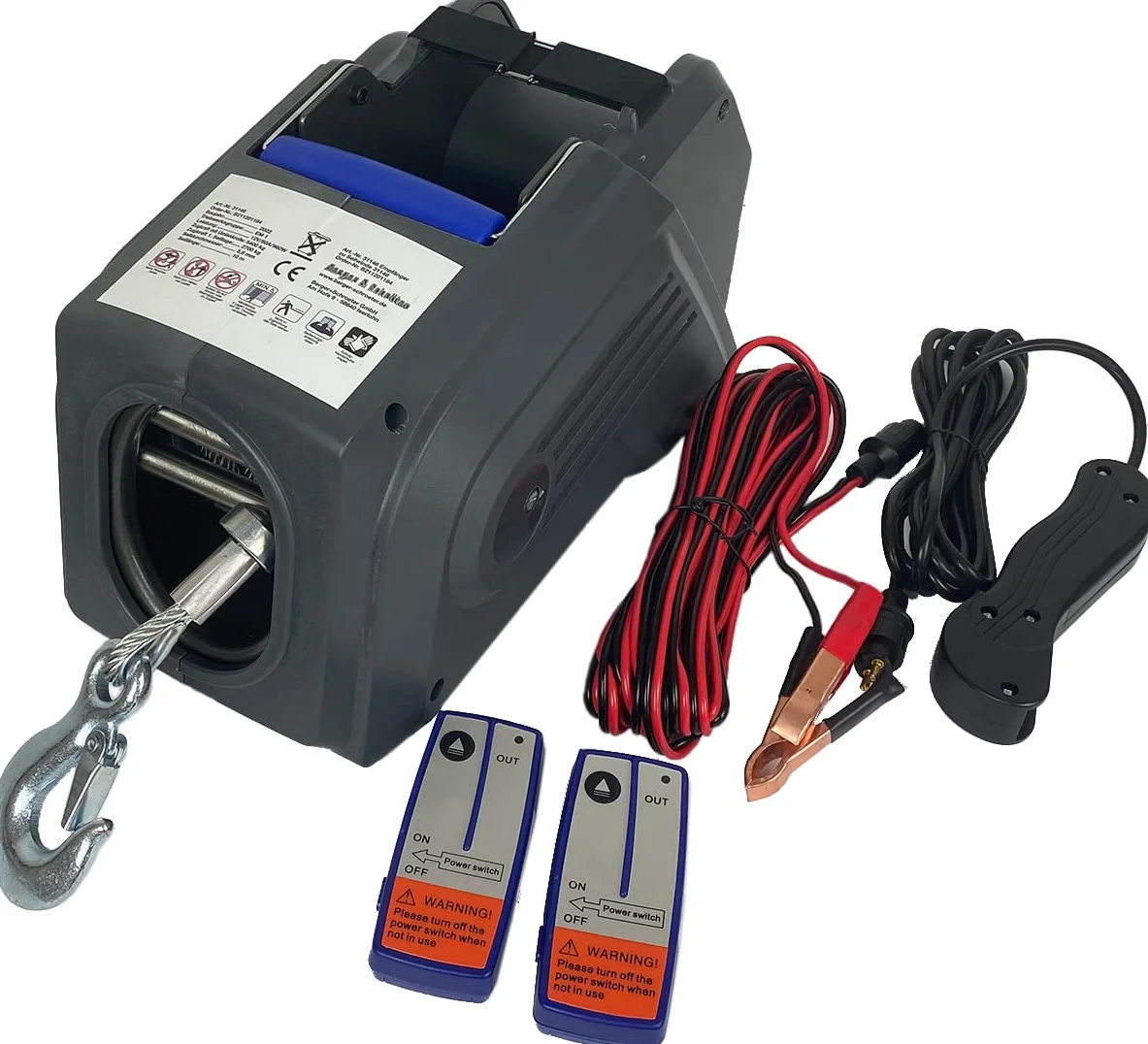 Verricello per auto premium da 12 V con telecomando