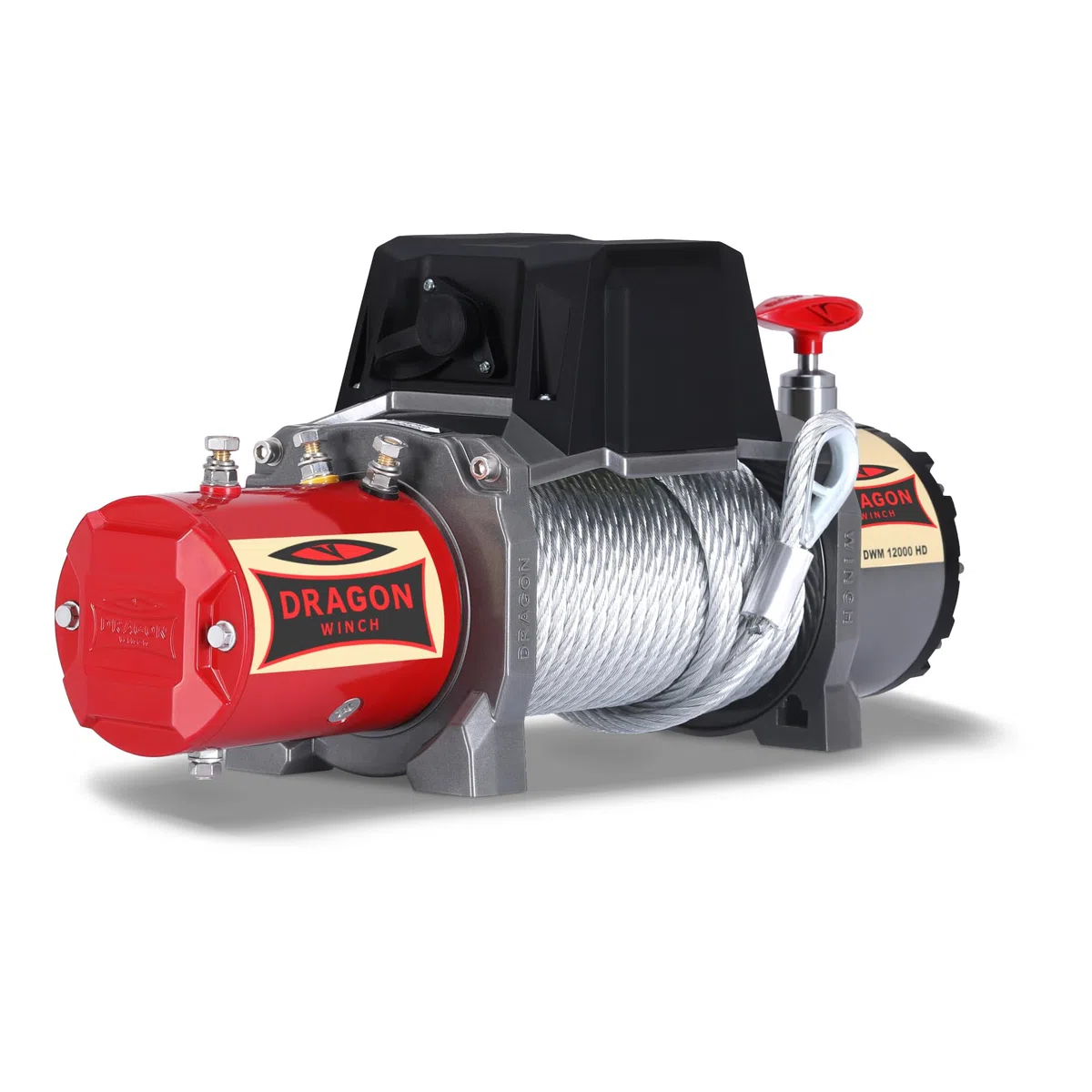 DRAGON WINCH - Verricello Elettrico 24V Maverick 12000 lbs / 5443 kg Cavo in Acciaio 20m Verricello per Auto e Carro Attrezzi incluso telecomando senza fili + argano accessori | Impermeabile IP67