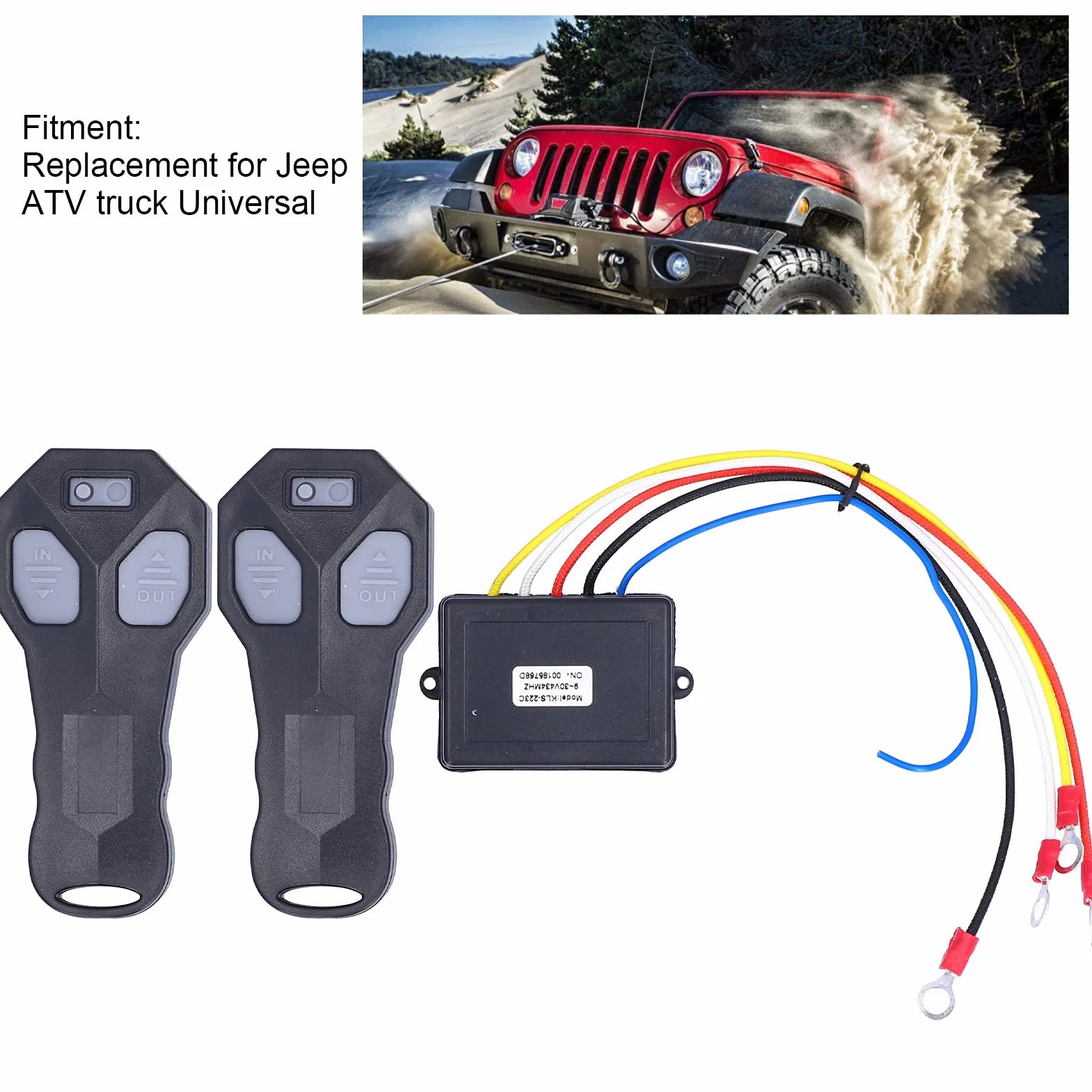 2 Pezzi di Telecomando per Verricello Senza Fili 12V Sostituzione Elettrica per Camion ATV Controller per Verricello Universale Accessori per Veicoli per Camion