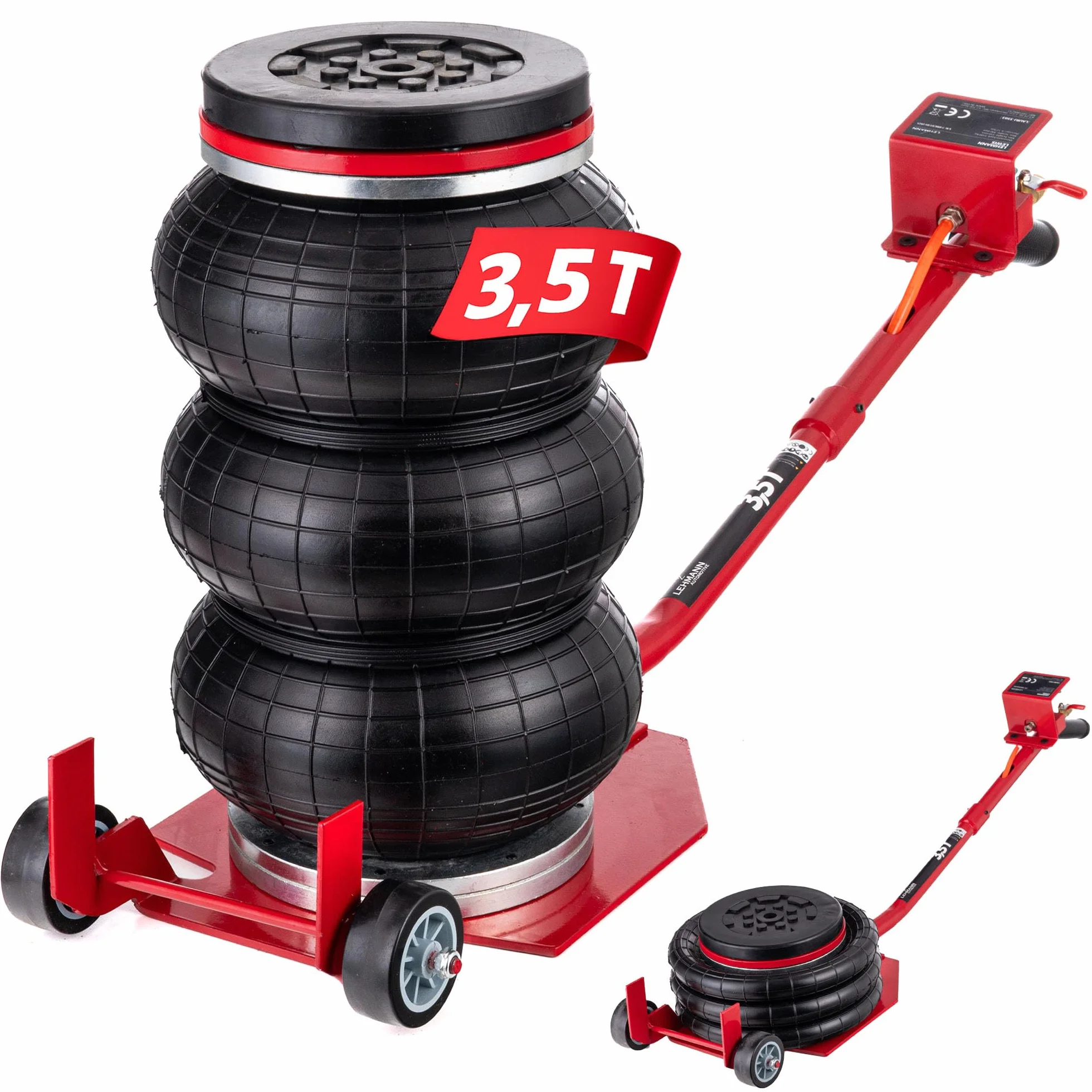 LEHMANN Cric Pneumatico 3,5T Altezza Regolabile 150-400 mm per Auto SUV Furgoni fino a 3500 kg