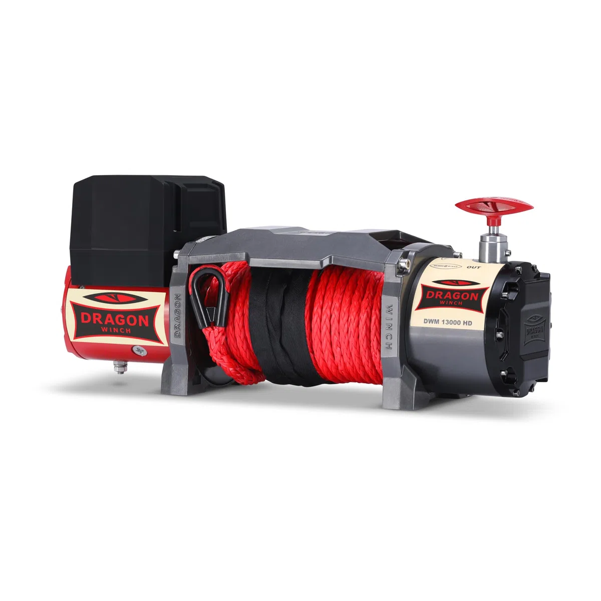 Dragon Winch Verricello Elettrico 24V Maverick 13000 lbs / 5897 kg Cavo in Sintetico 20m Verricello per Auto e Carro Attrezzi incluso telecomando senza fili + argano accessori | Impermeabile IP67