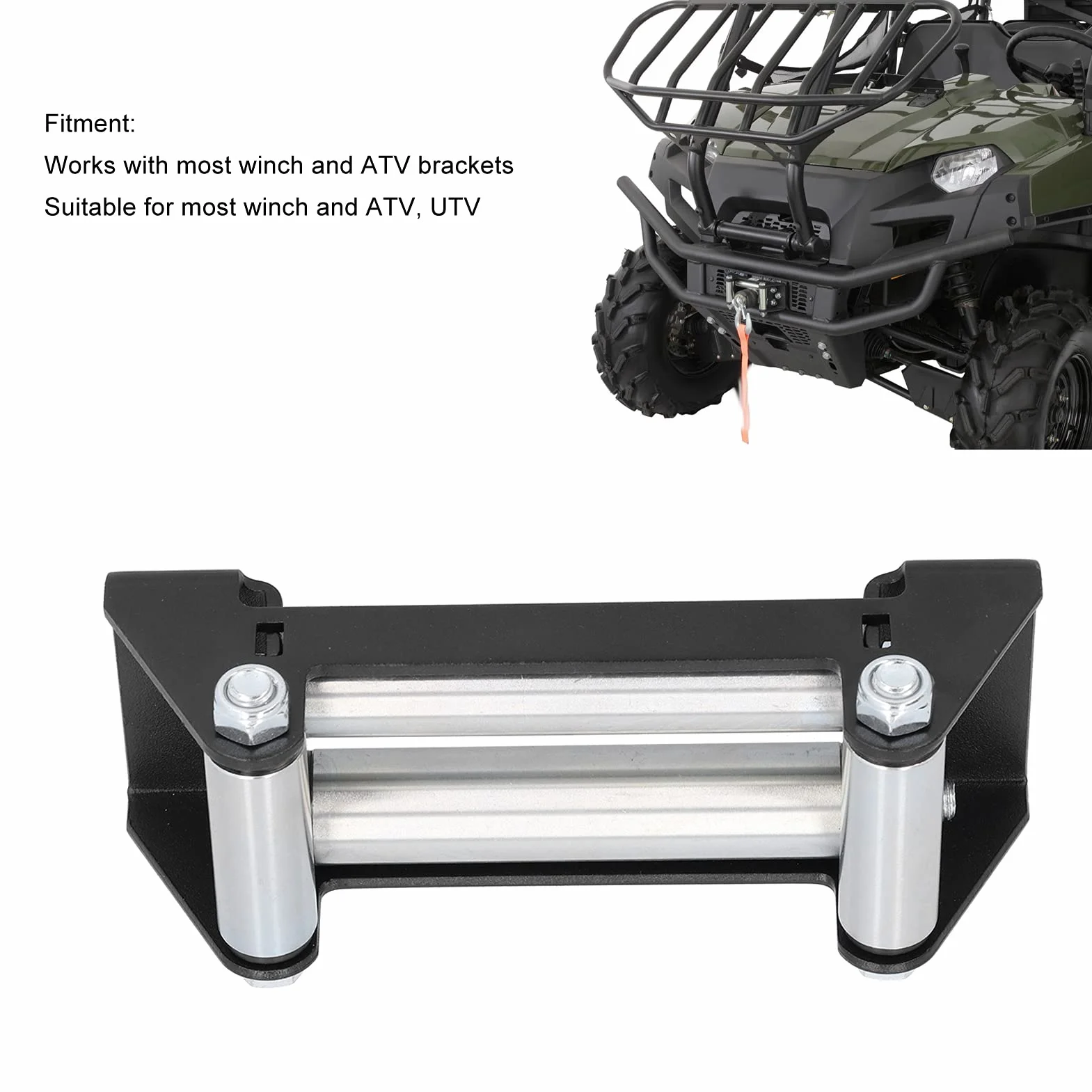 Guida cavo a rulli per argano ATV, facile da gestire fianco a fianco cavo per argano protettivo per cavo per argano ATV UTV