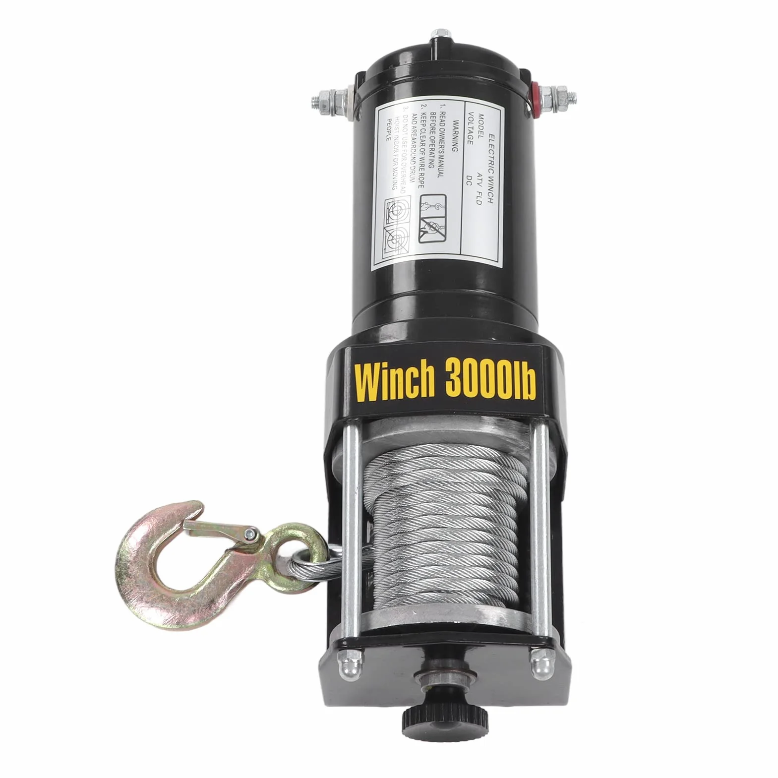 Verricello elettrico 24V, Kit verricello elettrico a bassa generazione di calore Resistente all'usura Maggiore resistenza alla trazione Non ruggine per ATV Sollevamento e sollevamento