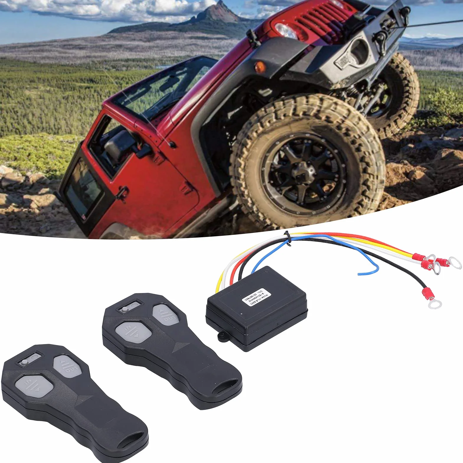 2 Pezzi di Telecomando per Verricello Senza Fili 12V Sostituzione Elettrica per Camion ATV Controller per Verricello Universale Accessori per Veicoli per Camion