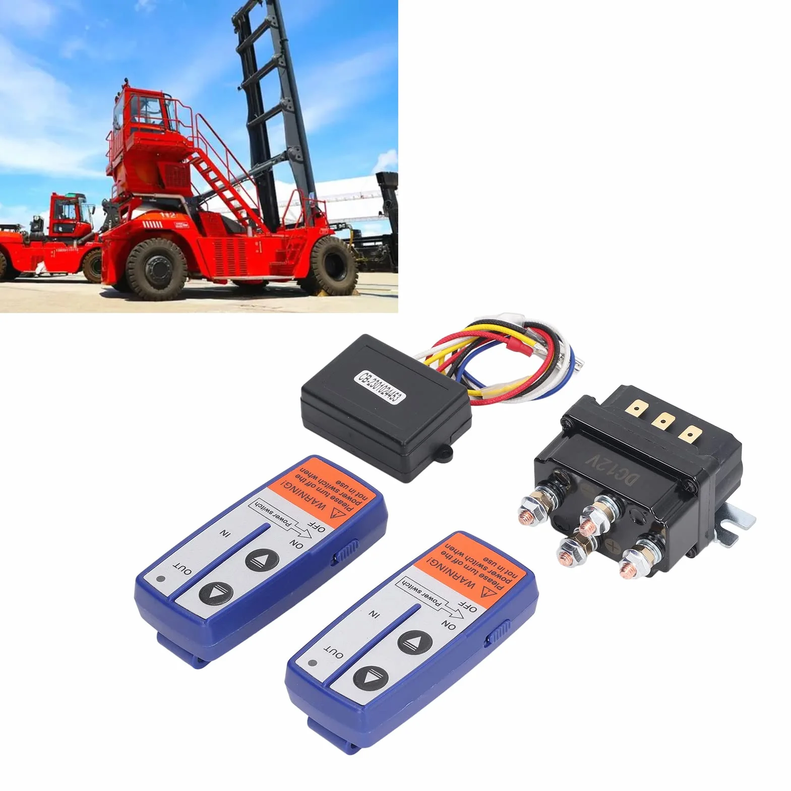 Kit relè Verricello 12V 250A con Telecomando, Bobina in Ottone, Impermeabile, Lunga Durata per ATV, Motoslitta, Trattore Giardino