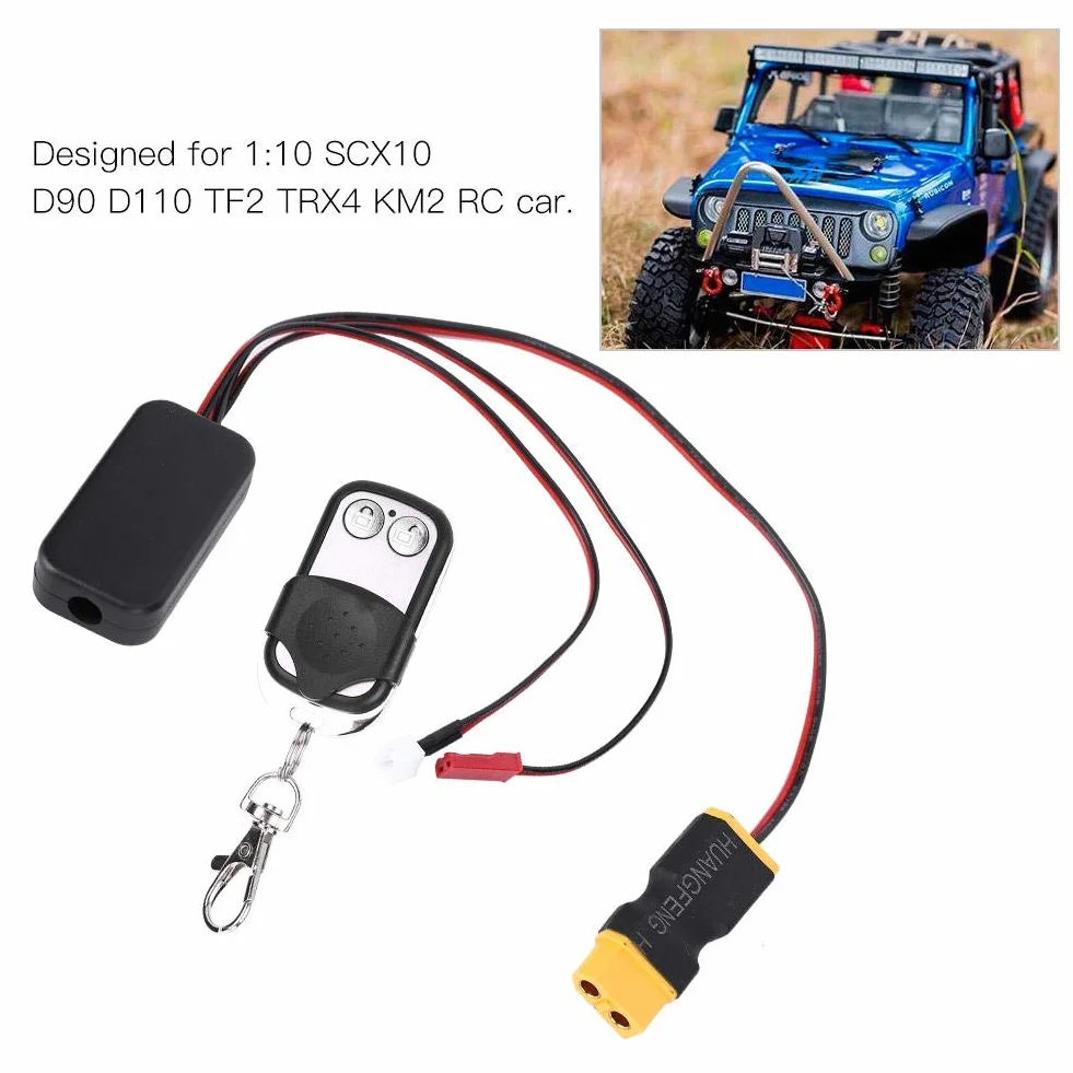 VGEBY RC Winch Controller, 1/10 RC Crawler Winch Controller, Ricevitore Telecomando Senza Fili, per D90 SCX10 90046, Senza Fili, for RC Truck, Jeep, SUV, RC Players, Hobbyists, Model Car Enthusiasts