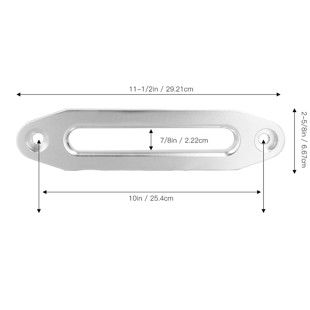 Passacavo per verricello Hawse 10 pollici/25,4 cm 8.000‑15.000 libbre Caricamento in Alluminio Anti-Attacco Universale (Argento)