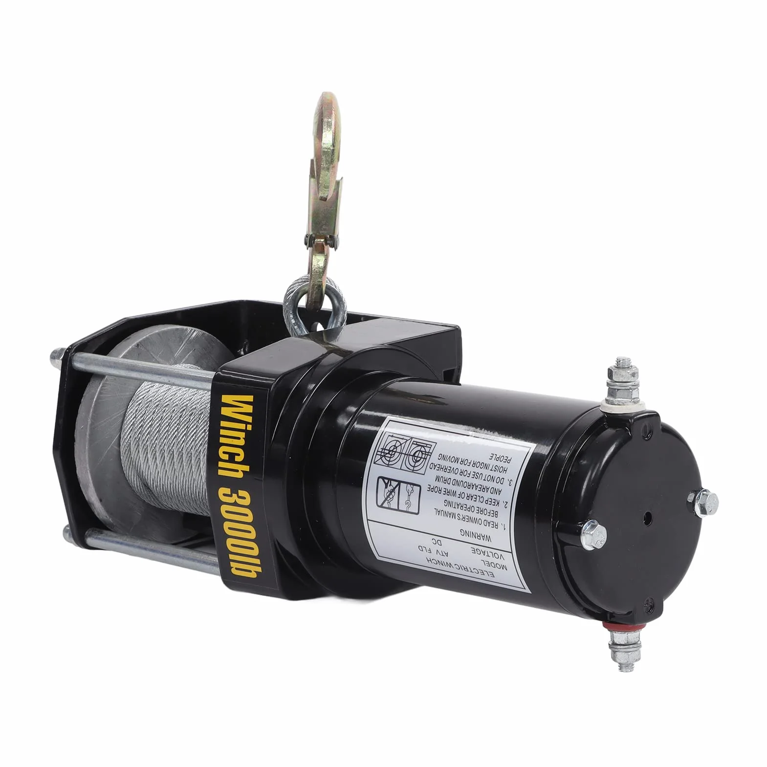 Verricello elettrico 24V, Kit verricello elettrico a bassa generazione di calore Resistente all'usura Maggiore resistenza alla trazione Non ruggine per ATV Sollevamento e sollevamento