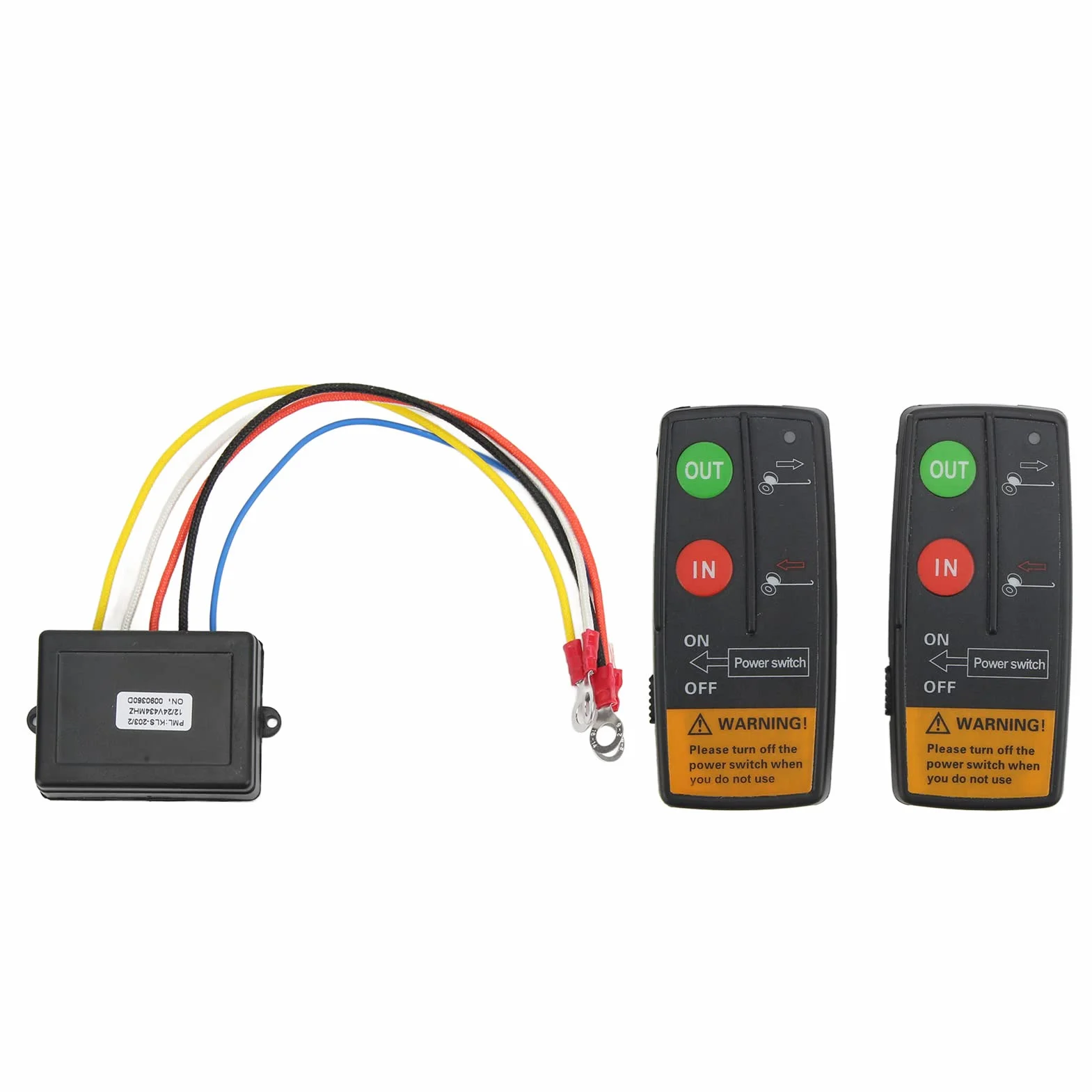 Verricello Wireless Kit Telecomando 75ft Range 12V 24V Ad Alta Sensibilità Universale per Auto ATV Camion ATV Verricello