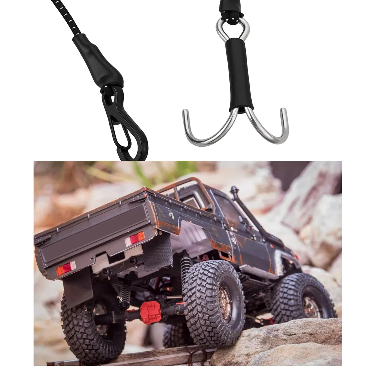 2 Pezzi Cinghia Verricello Cinetico RC Crawler Compatibile Con LCG 1/8 1/10 Telaio Compatibile Con Axial SCX10 I II
