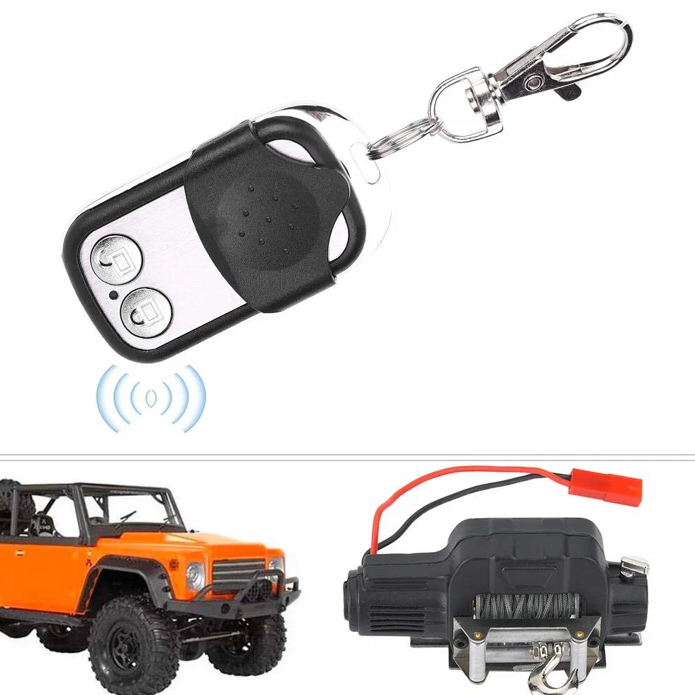 VGEBY RC Winch Controller, 1/10 RC Crawler Winch Controller, Ricevitore Telecomando Senza Fili, per D90 SCX10 90046, Senza Fili, for RC Truck, Jeep, SUV, RC Players, Hobbyists, Model Car Enthusiasts