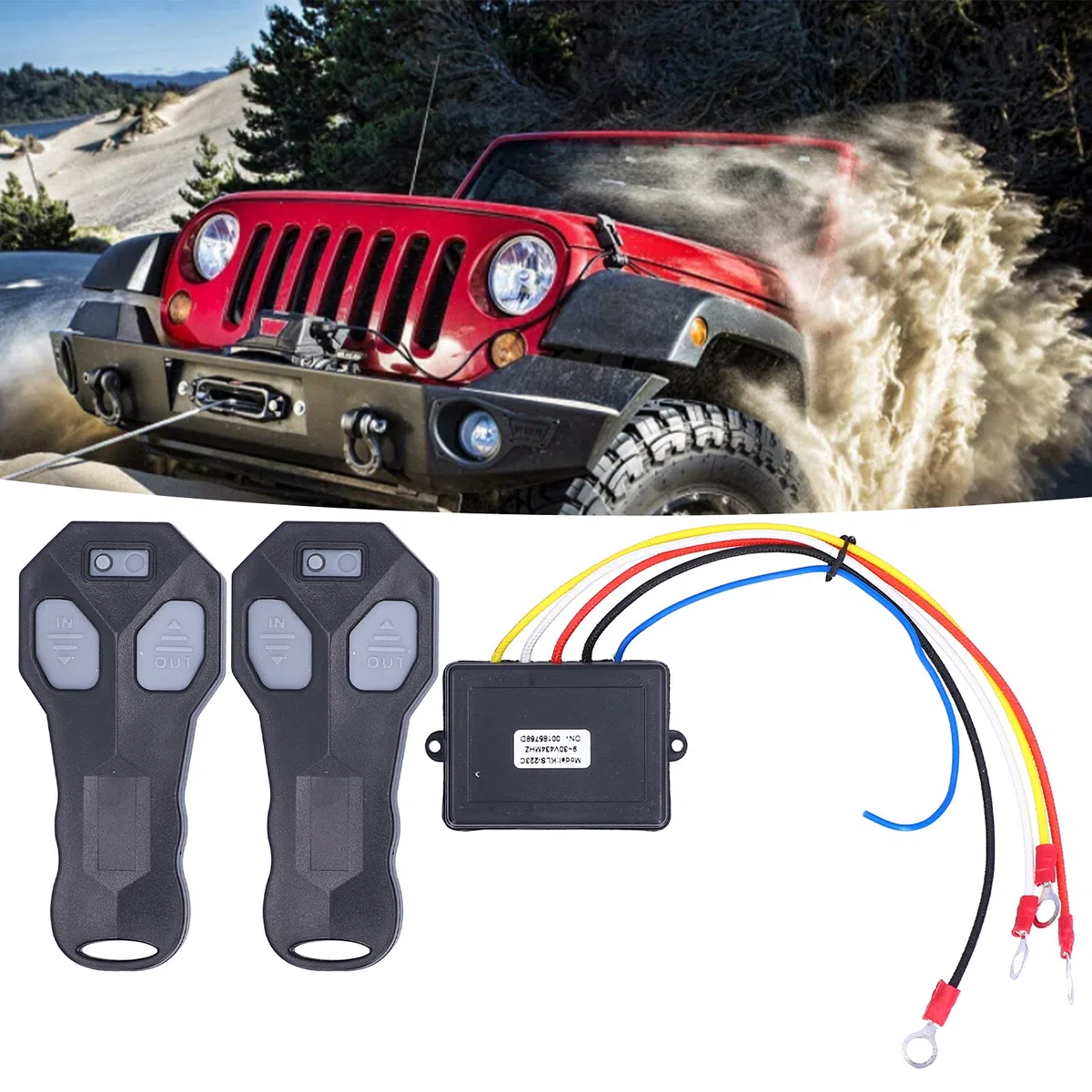 2 Pezzi di Telecomando per Verricello Senza Fili 12V Sostituzione Elettrica per Camion ATV Controller per Verricello Universale Accessori per Veicoli per Camion